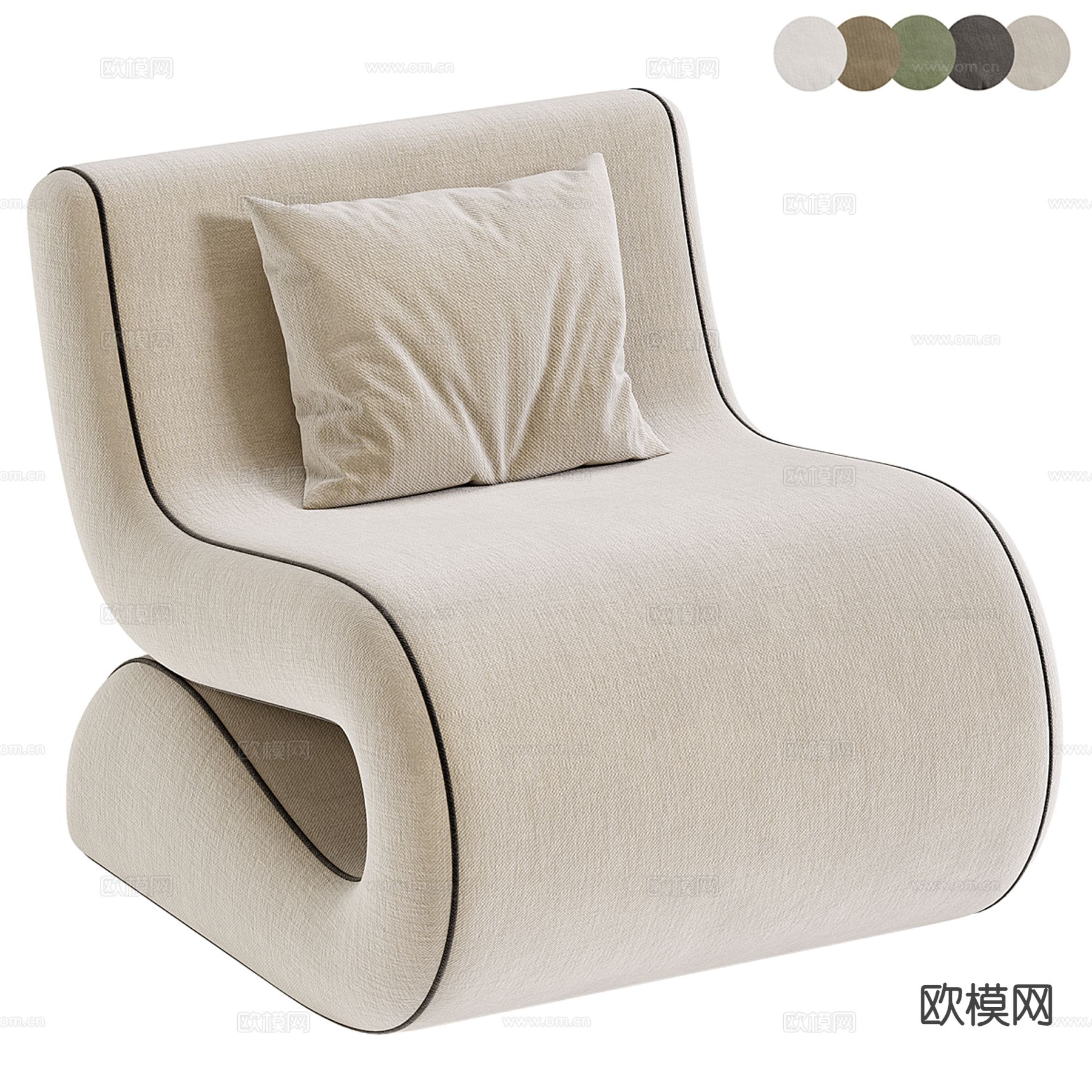 TOV furniture 创意椅子 休闲椅3d模型下载（渲染图2）