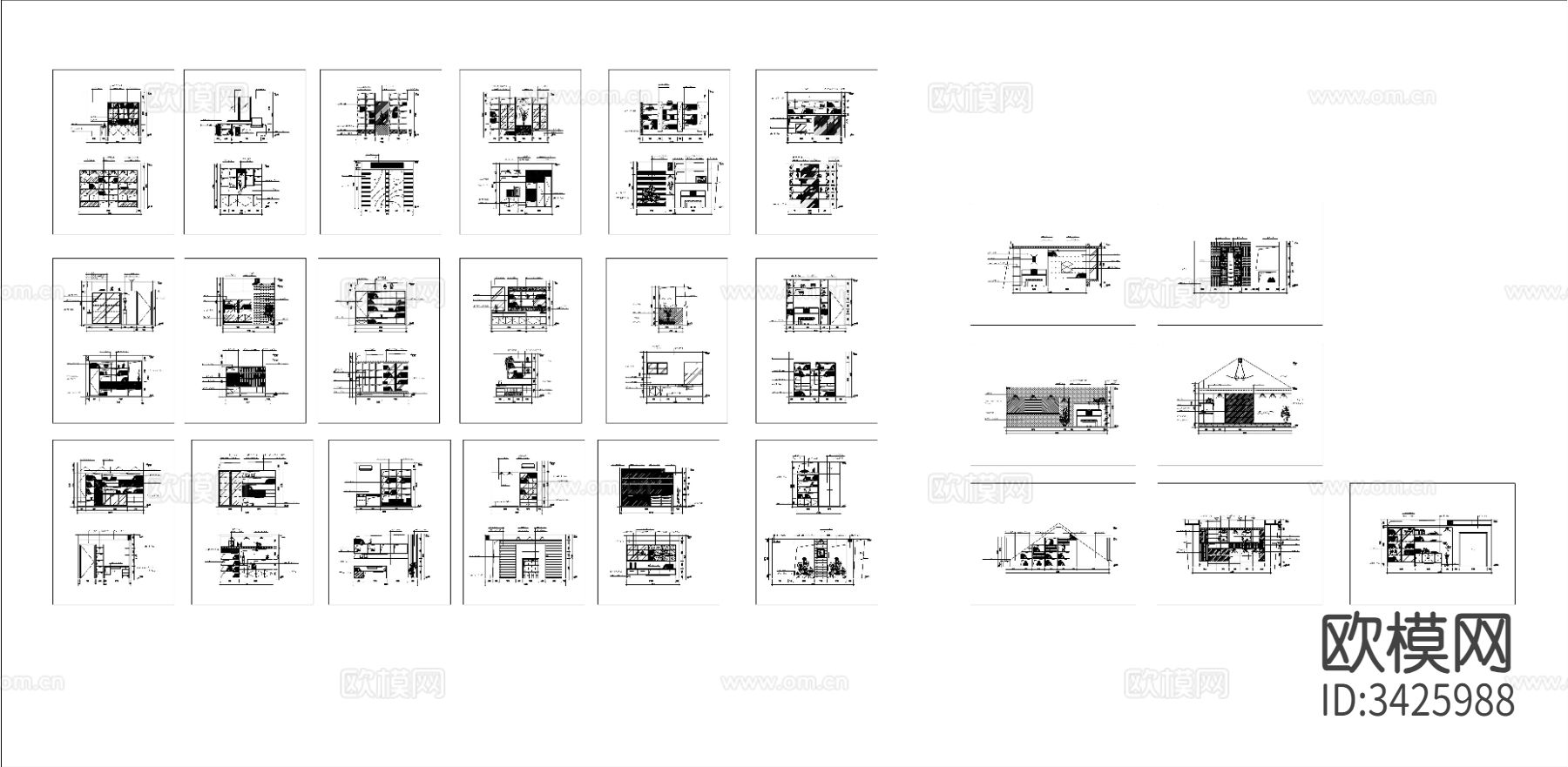 书房cad图库下载（渲染图1）