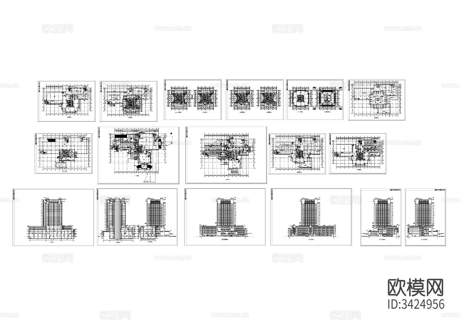 商业大厦cad施工图下载（渲染图5）