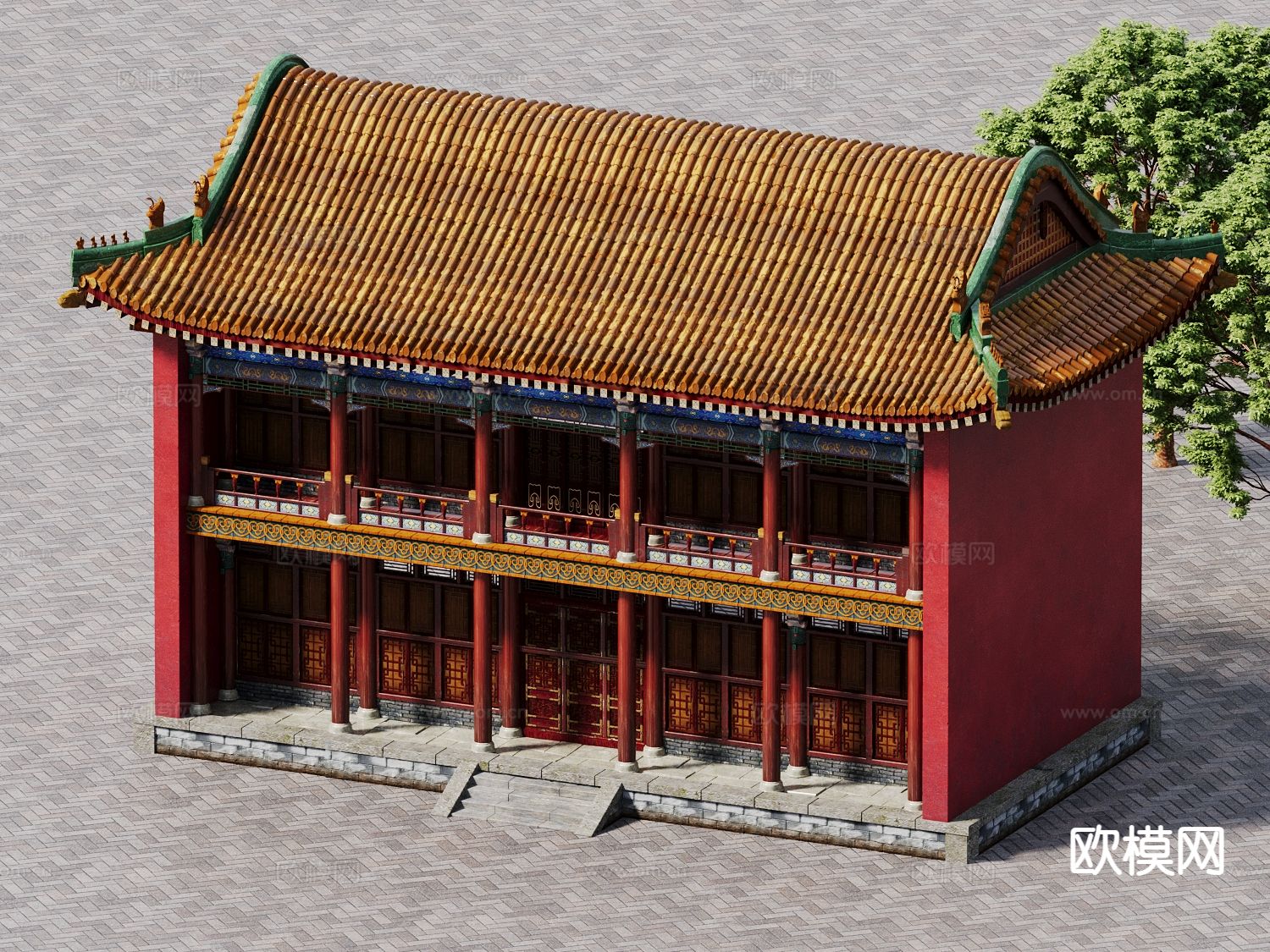 古建故宫 阅是楼 阁楼3d模型下载