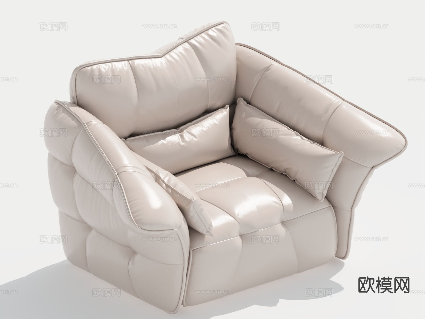 简欧休闲沙发3d模型下载