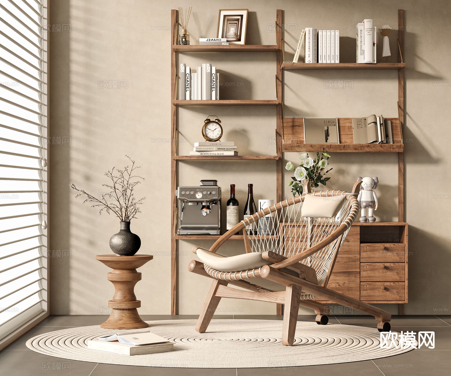 中古风椅子 休闲椅3d模型下载