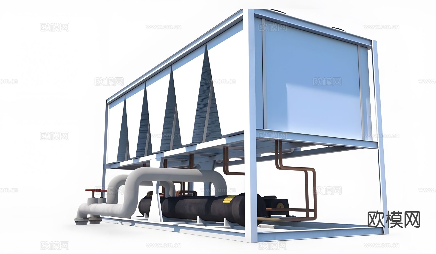 工业水冷系统 冷却器3d模型下载（渲染图2）