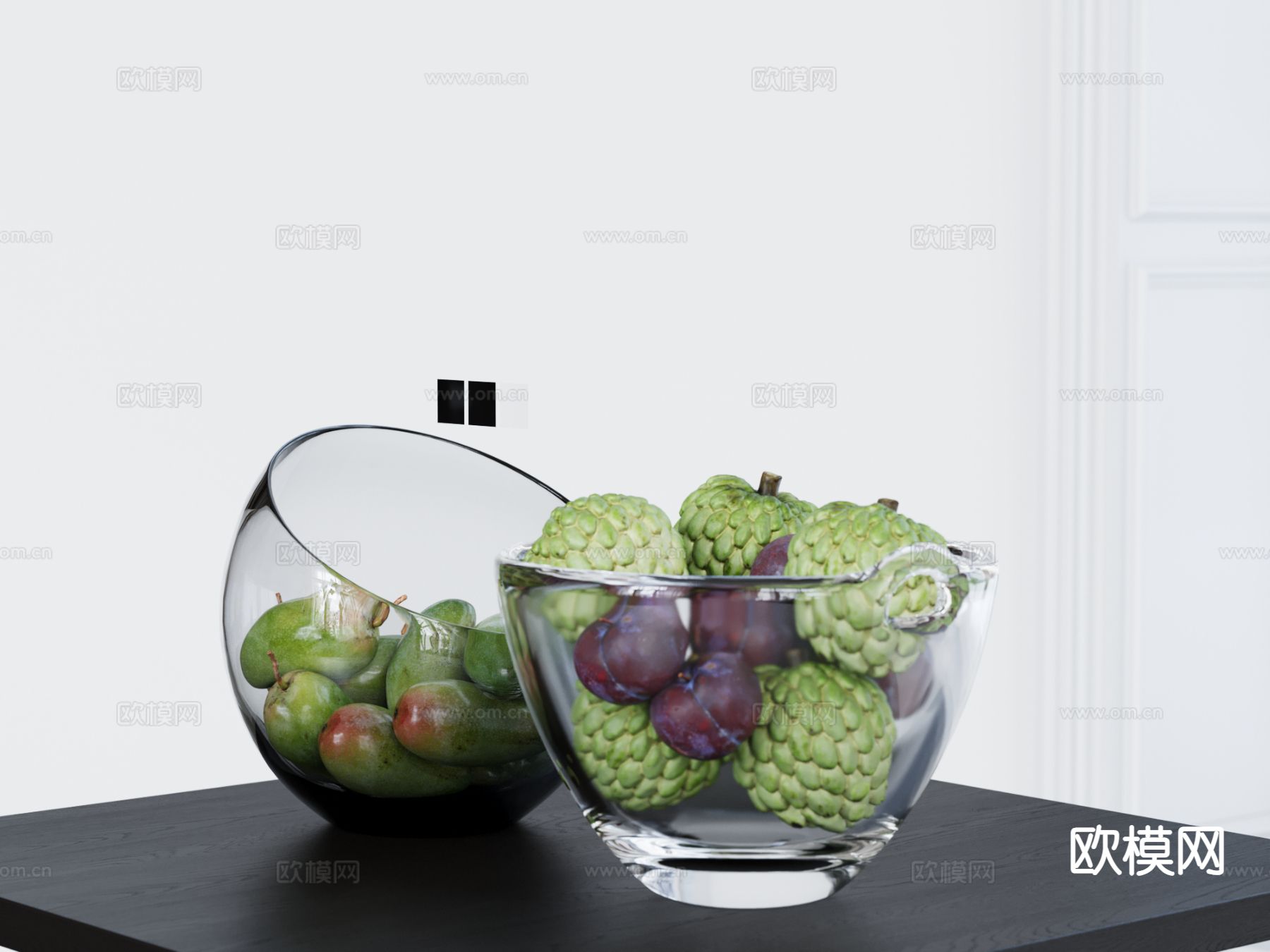 水果 果盘 释迦果 芒果su模型下载（渲染图2）