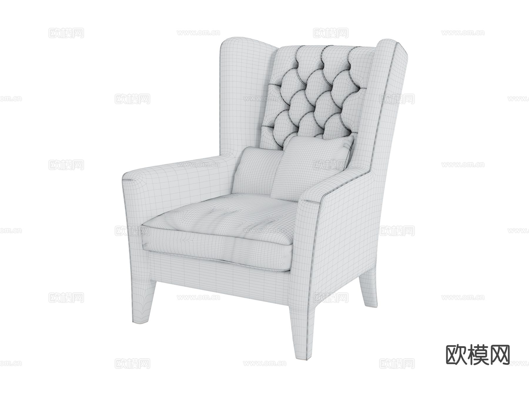 Bentley-POLTRONA- 意式沙发椅 扶手椅3d模型下载（渲染图2）