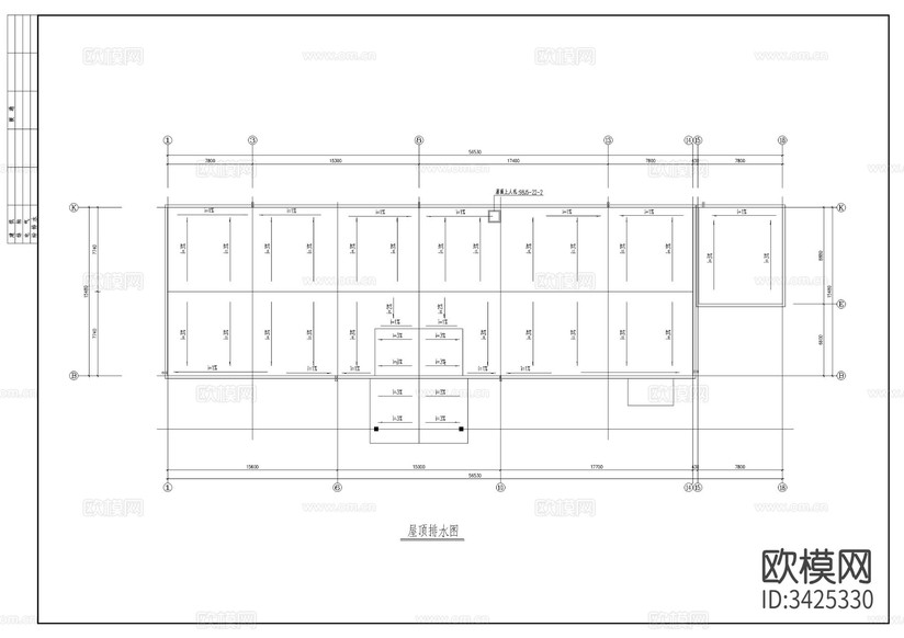 藥浴中心建筑CAD施工圖下載(渲染圖3)