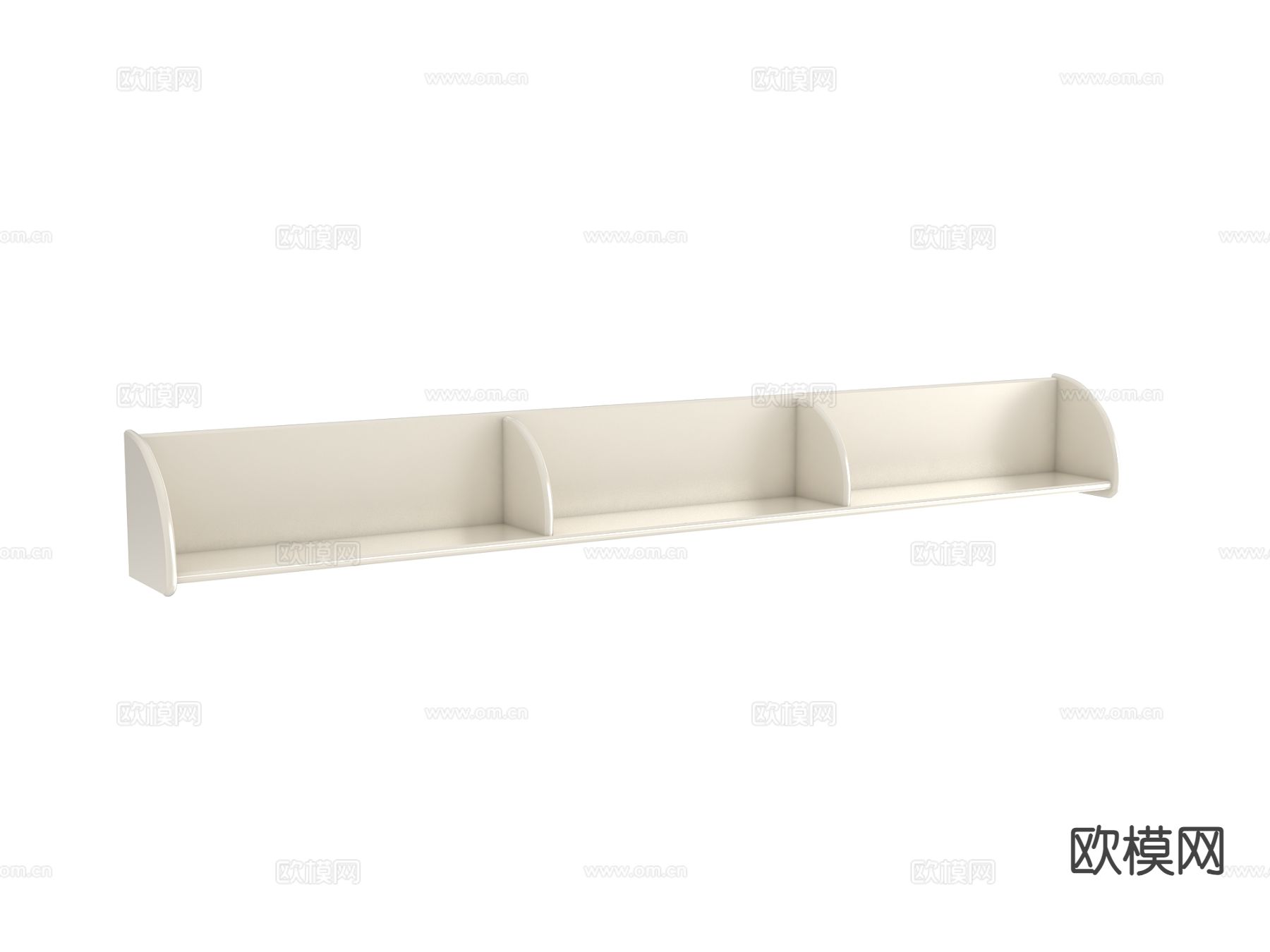 奶油风床架3d模型下载