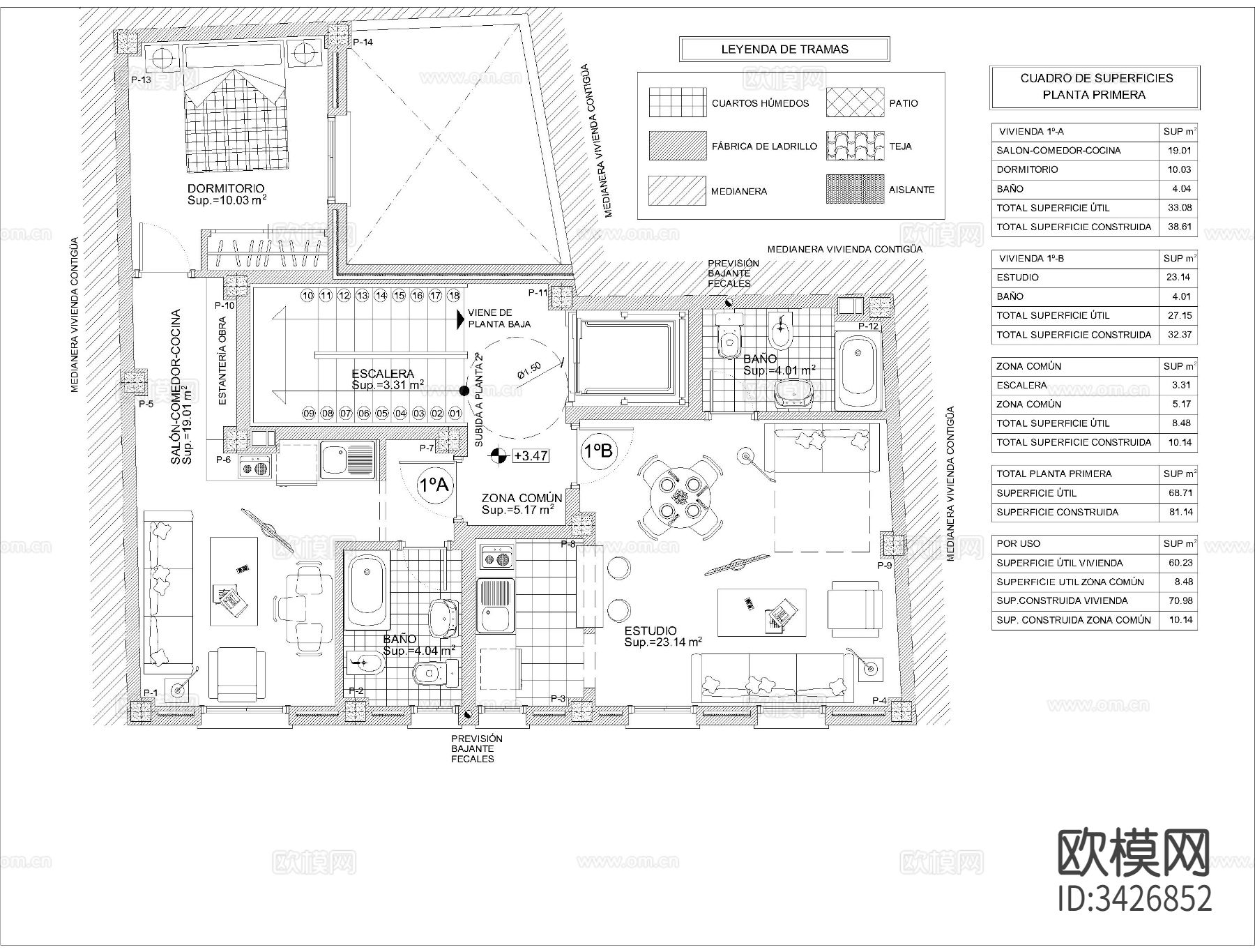 单户住宅CAD施工图下载（渲染图3）