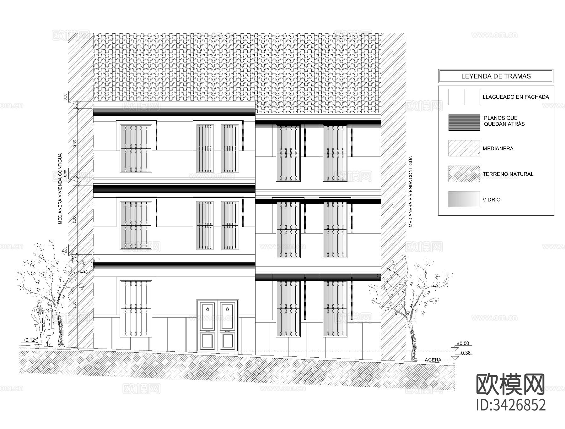 单户住宅CAD施工图下载（渲染图2）