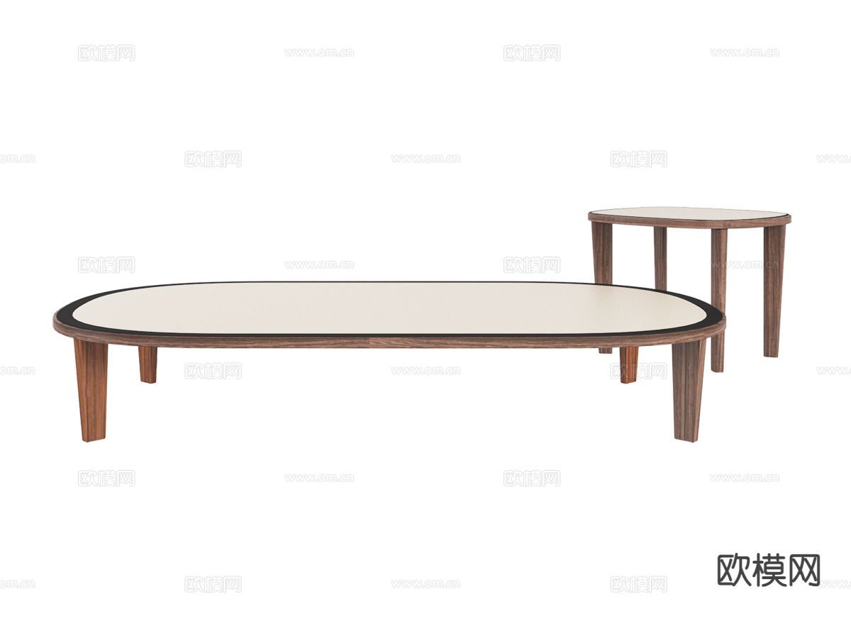 Bentley-CLIFFDEN- 意式茶几 子母茶几3d模型下载（渲染图1）