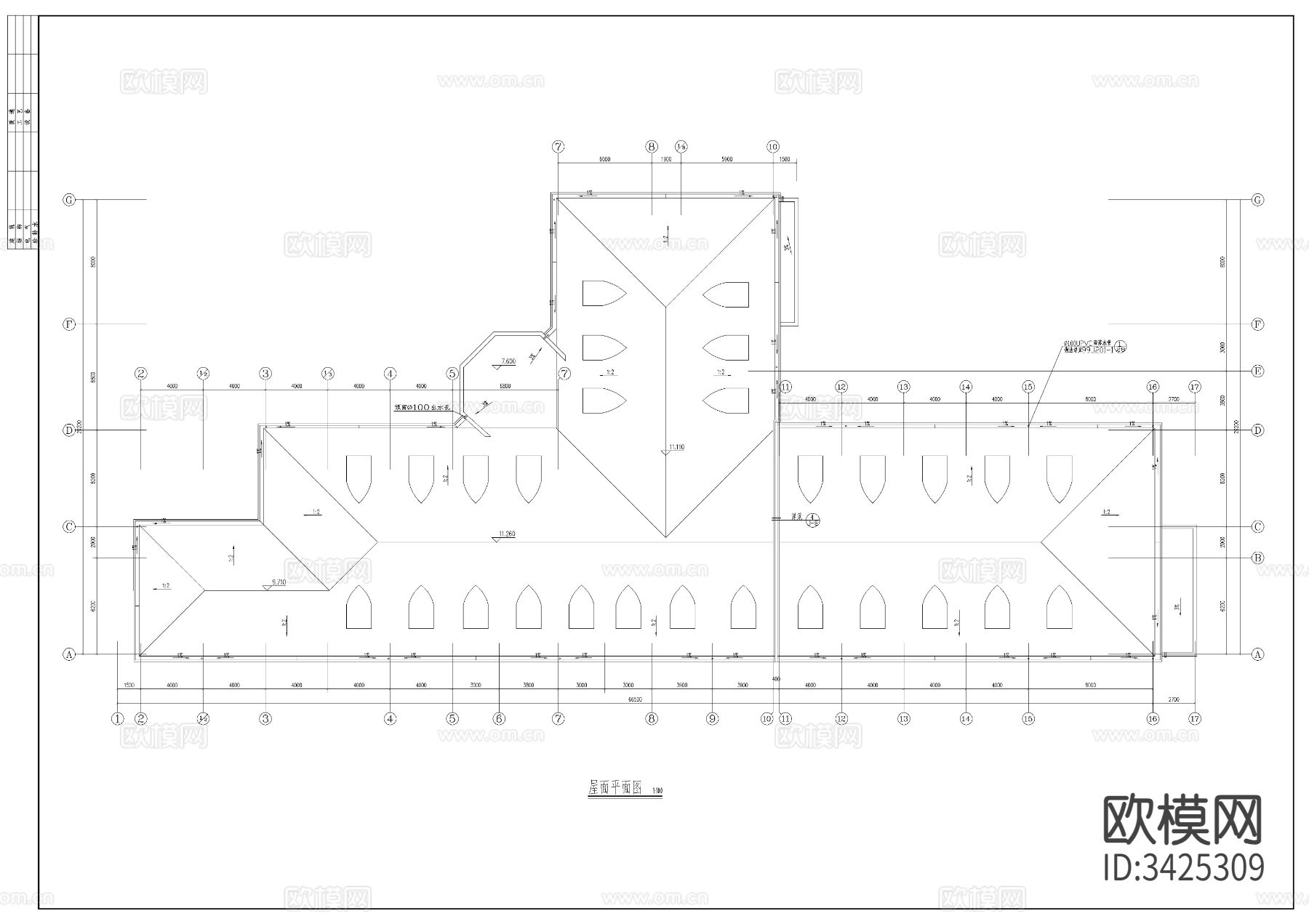 小渡假村宾馆CAD施工图下载（渲染图6）