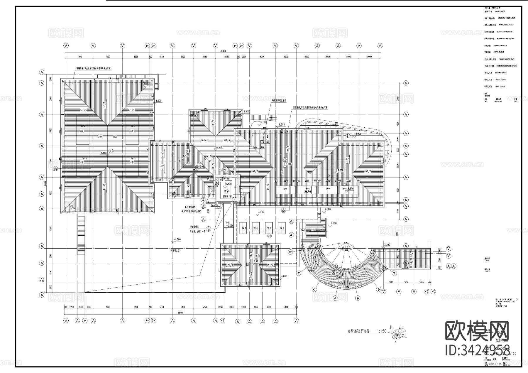 上海会所CAD施工图下载（渲染图5）