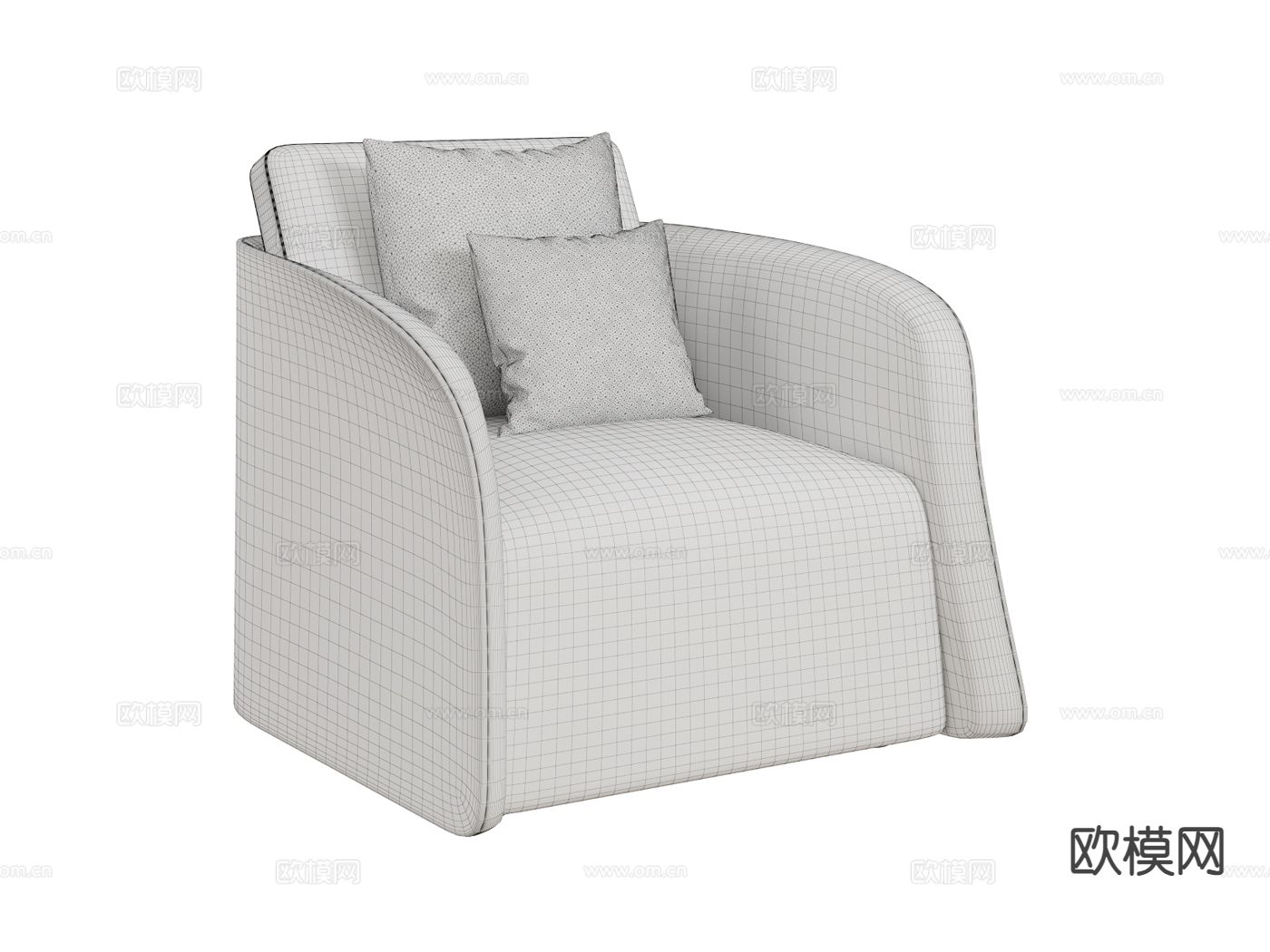 Bentley-SWAN- 单人沙发 休闲沙发3d模型下载（渲染图2）