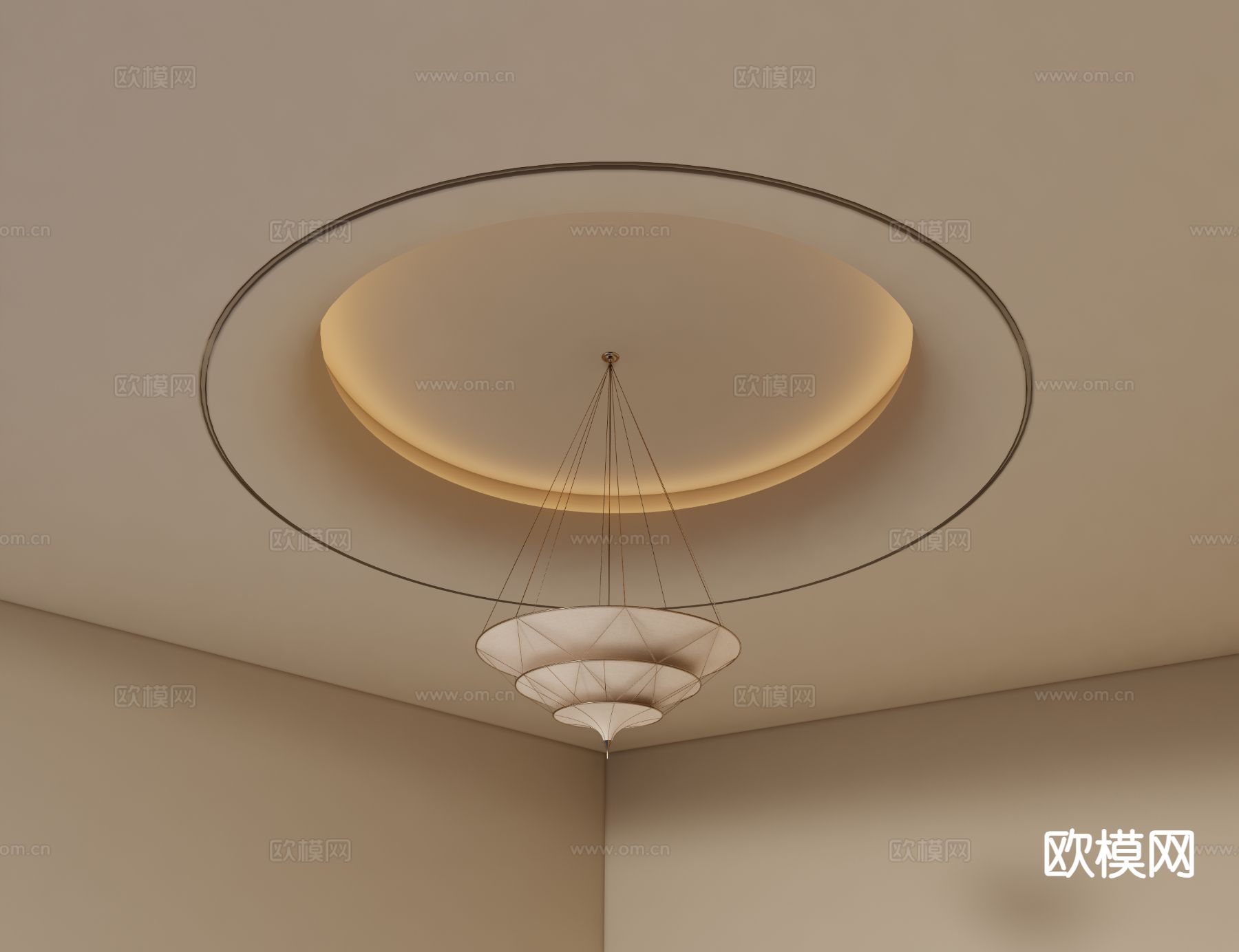 圆形吊顶 造型天花3d模型下载