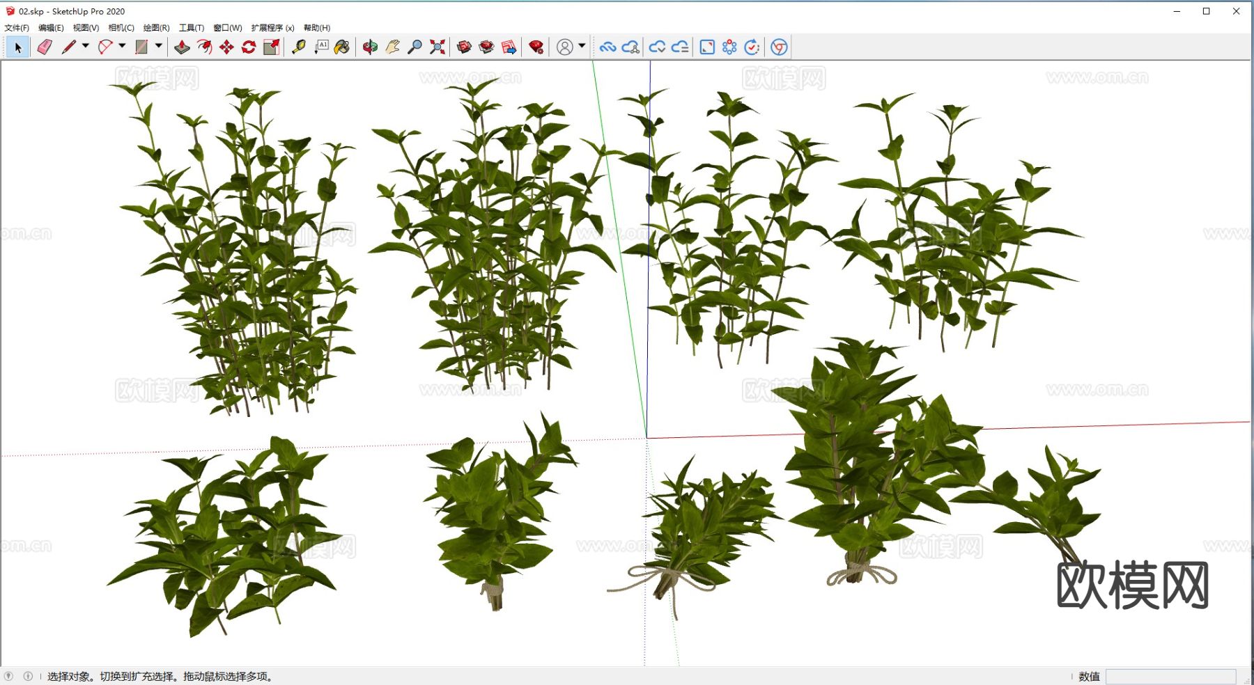 植物花草 绿植su模型下载（渲染图1）