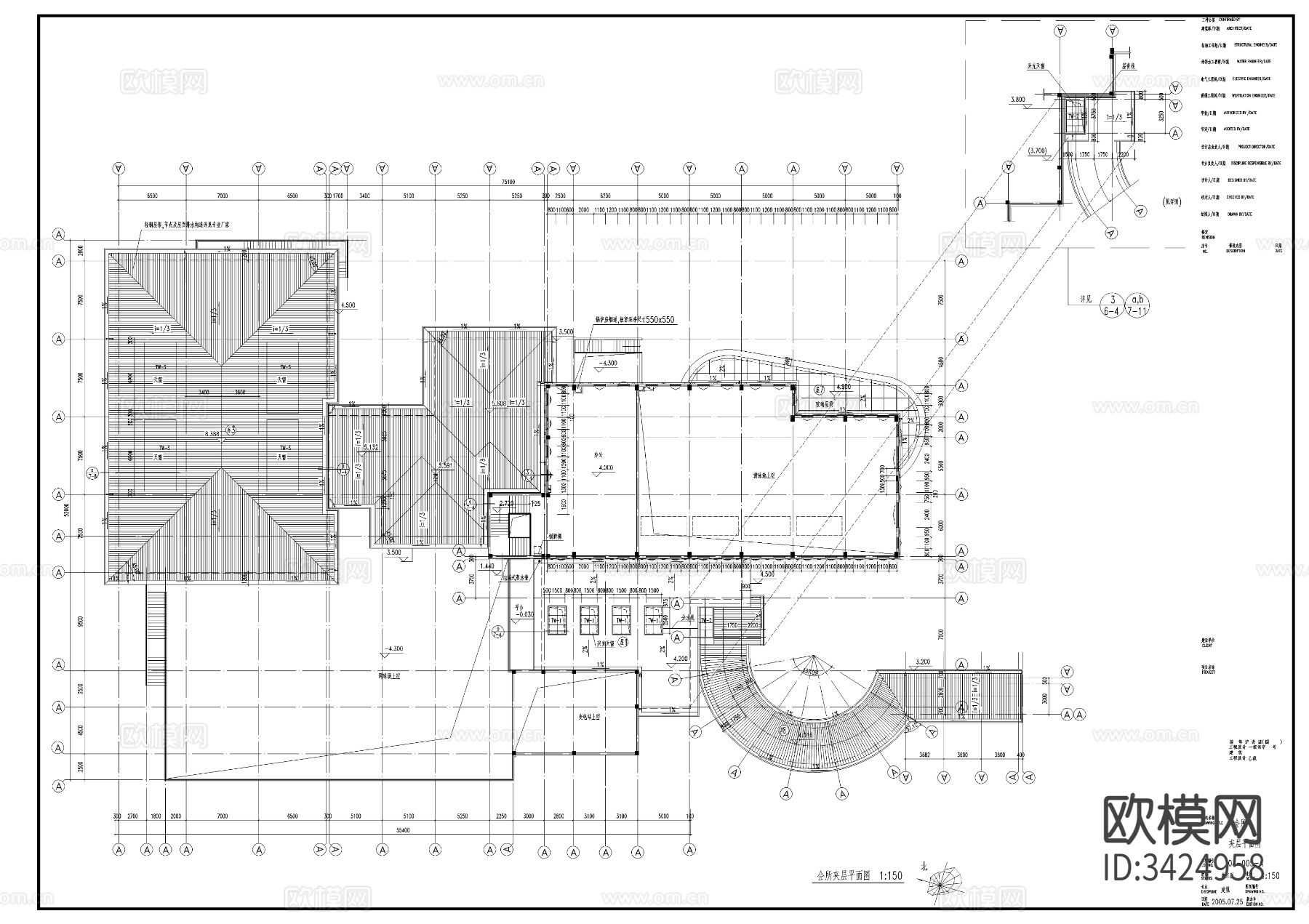 上海会所CAD施工图下载（渲染图8）
