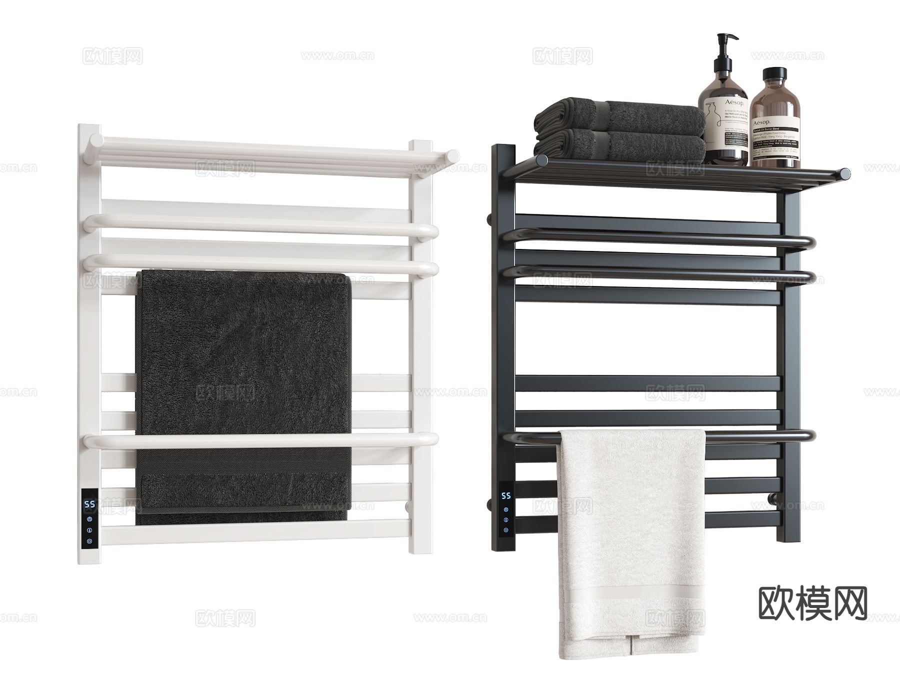 现代毛巾架3d模型下载（渲染图2）