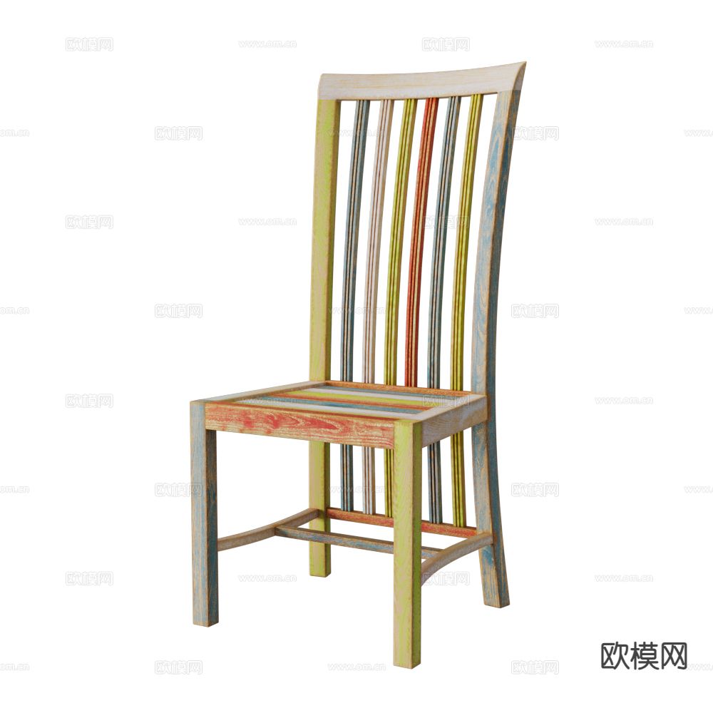 北欧单椅 餐椅3d模型下载
