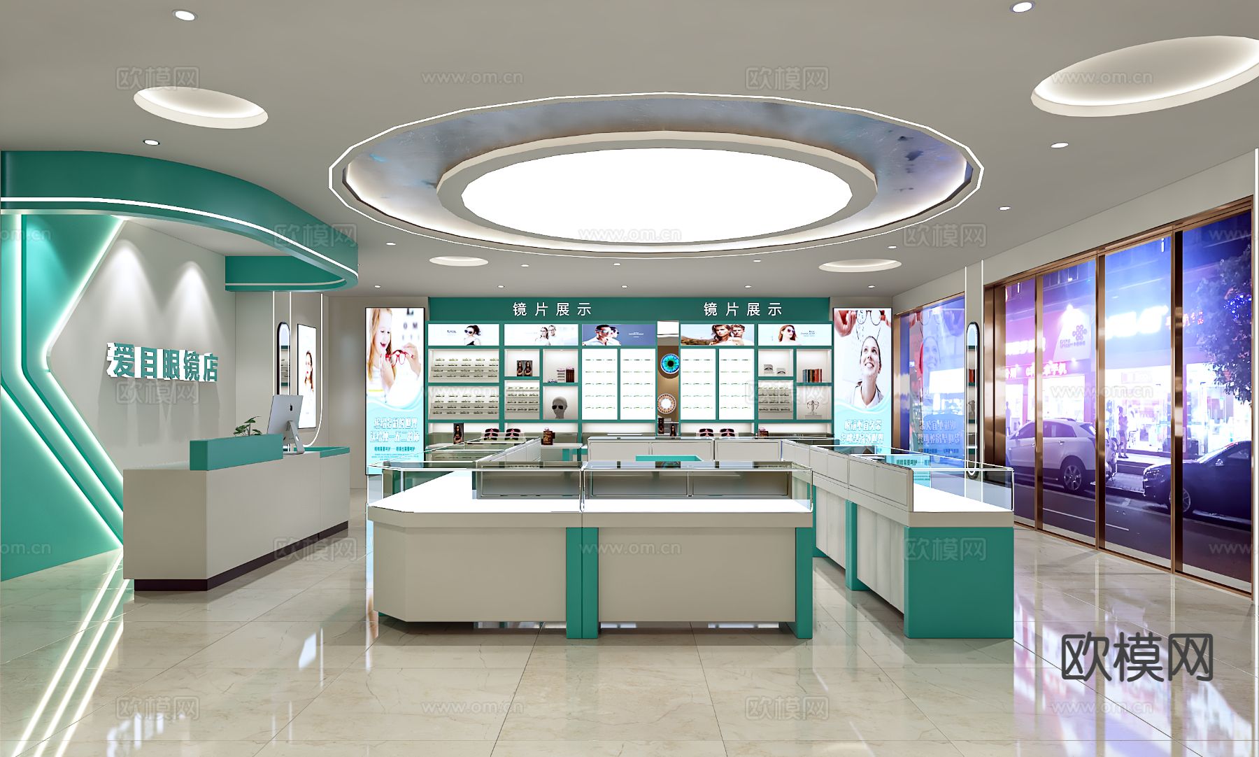 现代眼镜店3d模型下载（渲染图4）