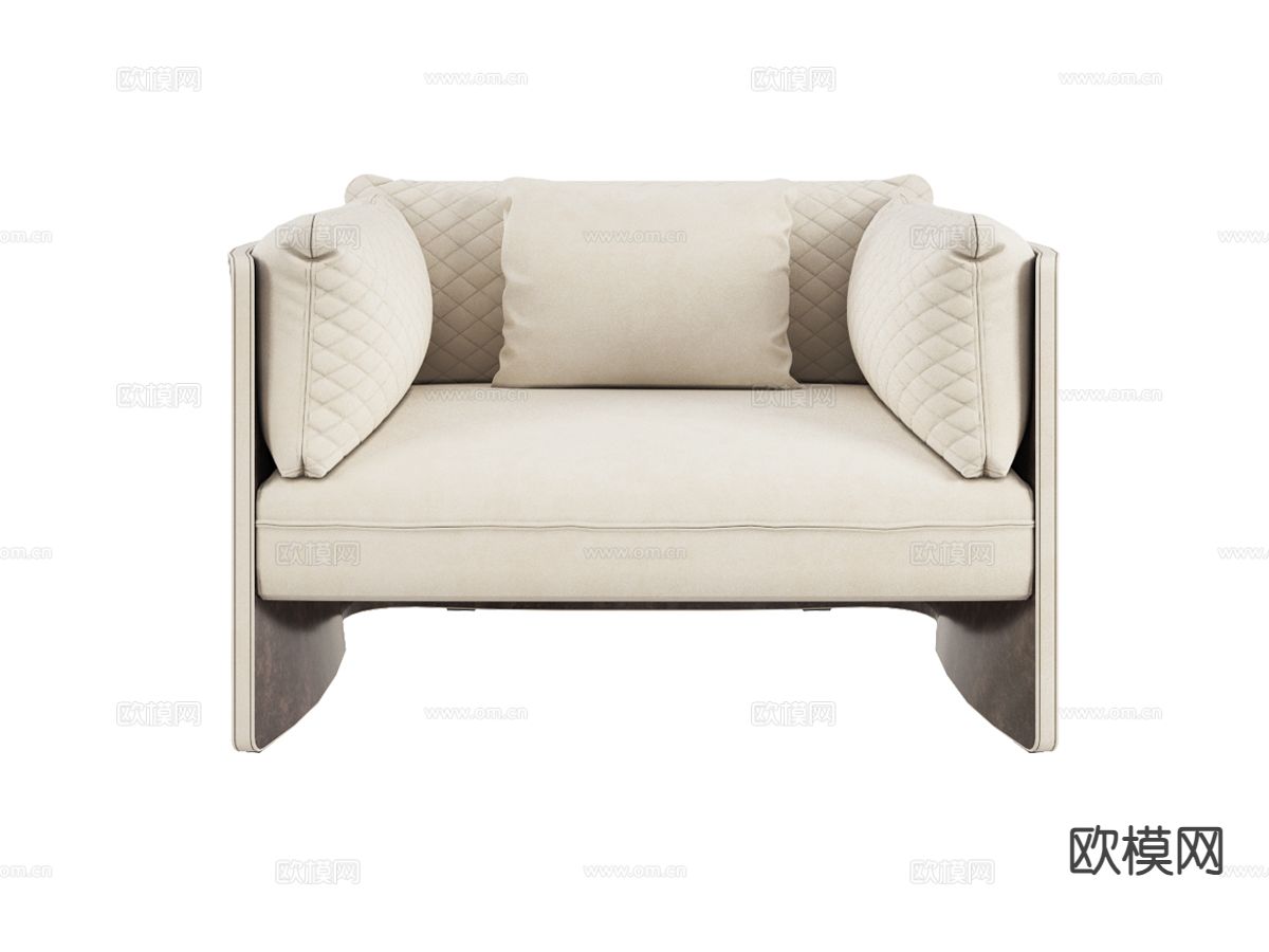 Bentley-KENSINGTON- 单人沙发 休闲沙发3d模型下载（渲染图1）