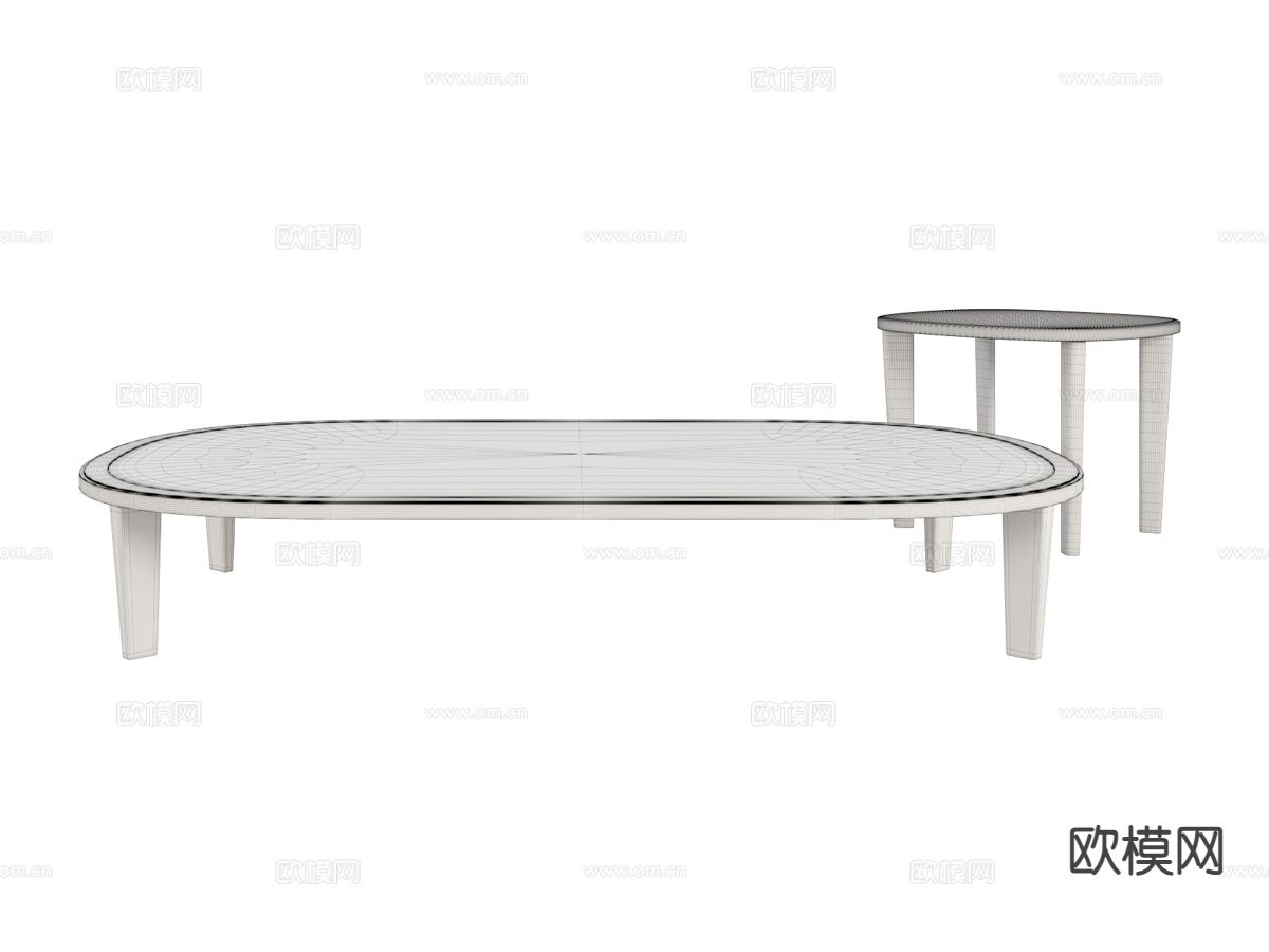 Bentley-CLIFFDEN- 意式茶几 子母茶几3d模型下载（渲染图2）