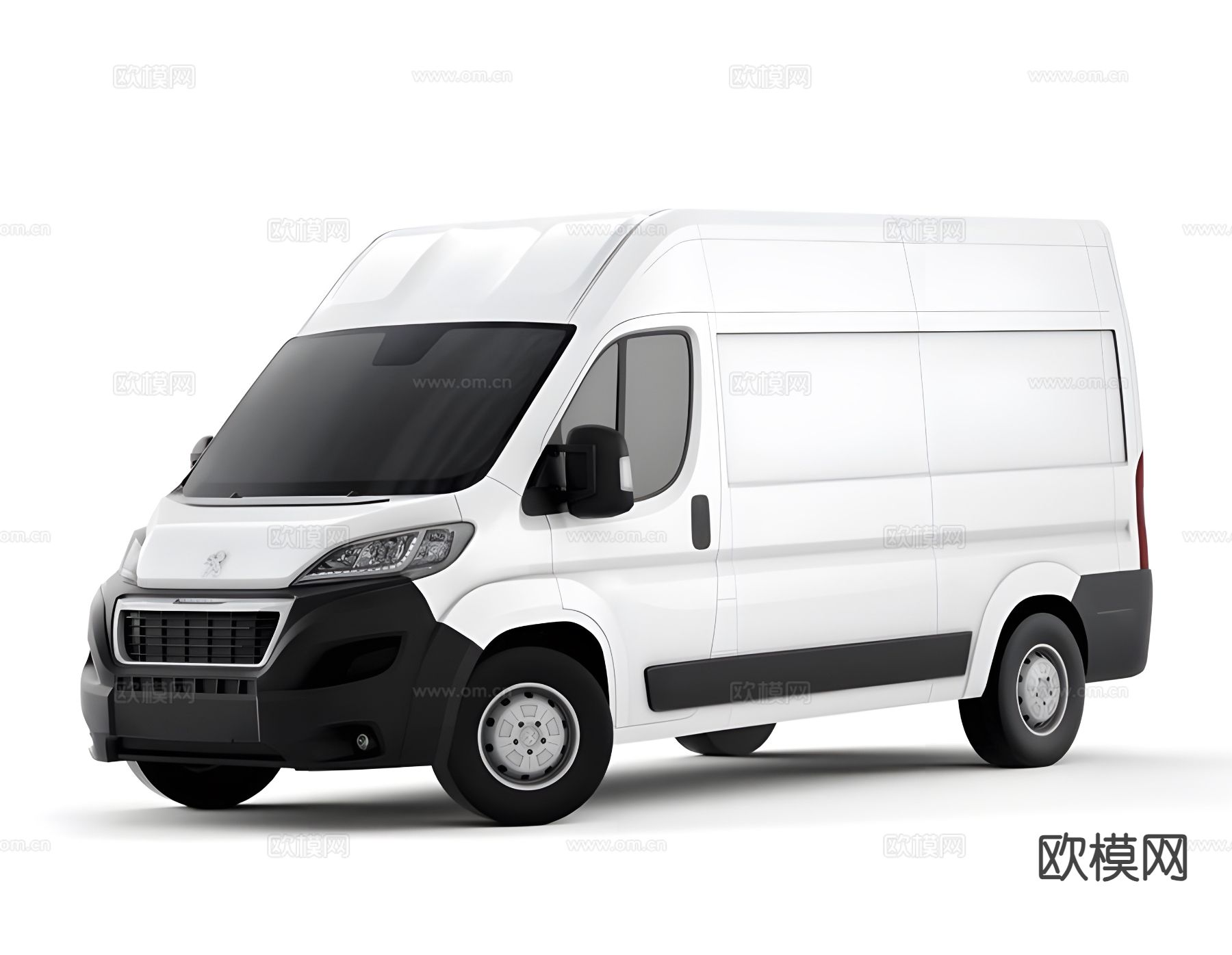标致汽车 运输车 面包车3d模型下载（渲染图1）