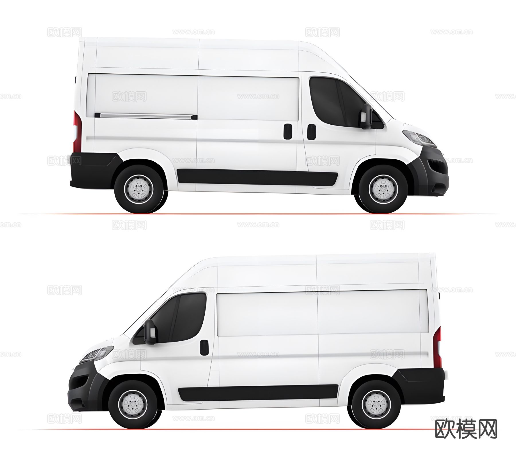 标致汽车 运输车 面包车3d模型下载（渲染图3）