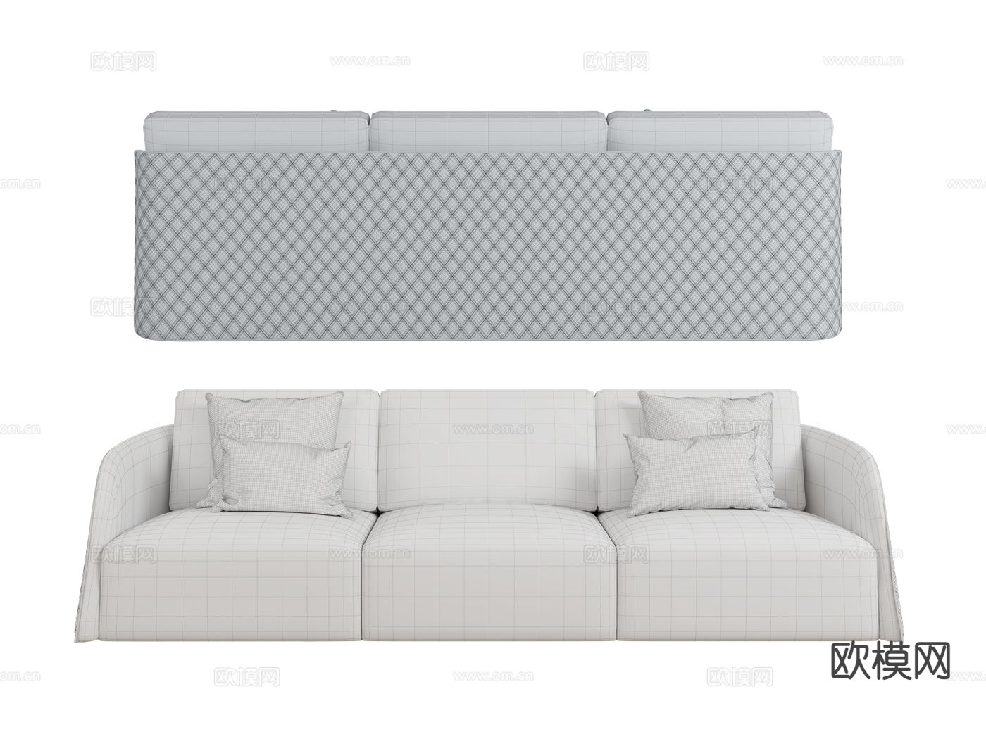 Bentley-SWAN- 三人沙发 软体沙发3d模型下载（渲染图2）