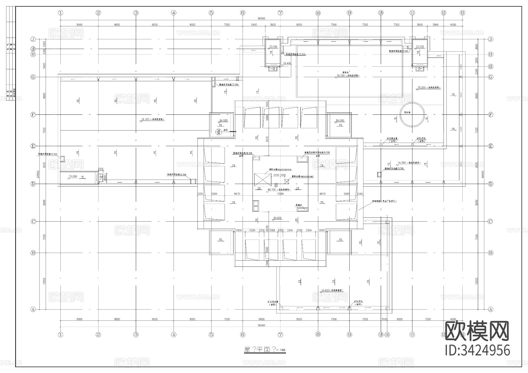 商业大厦cad施工图下载（渲染图9）