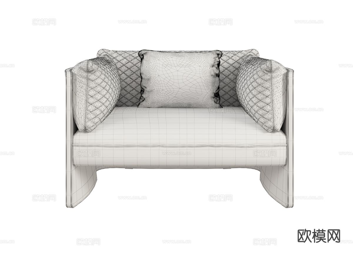 Bentley-KENSINGTON- 单人沙发 休闲沙发3d模型下载（渲染图2）