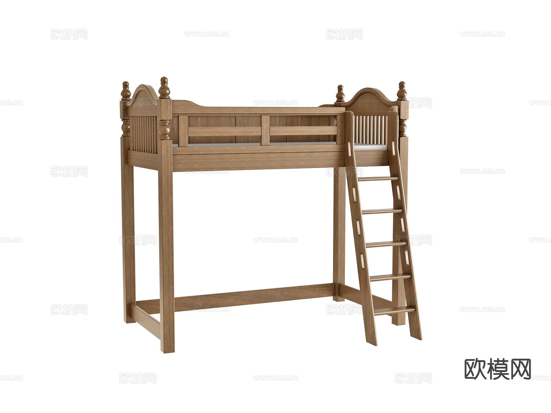 简欧儿童床 小孩床3d模型下载