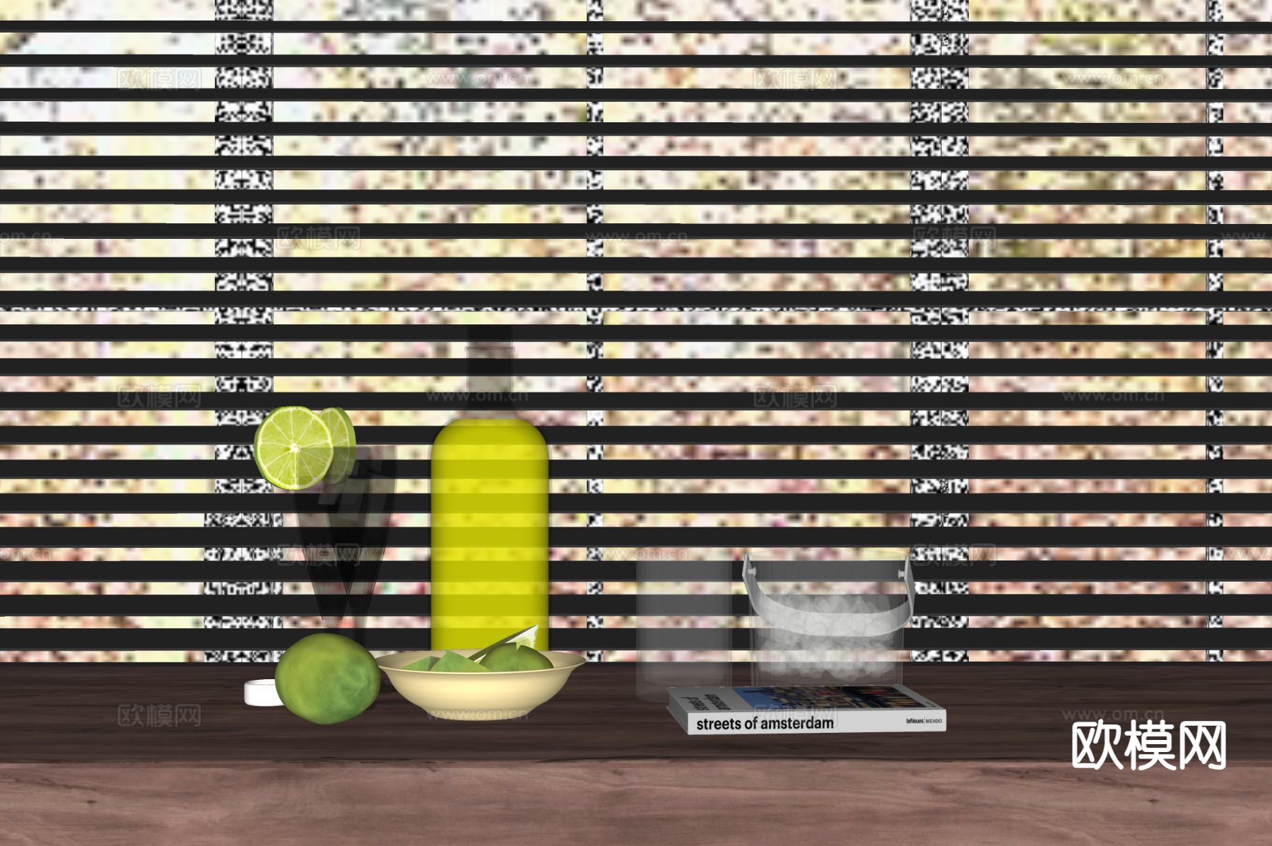 水果 酒具 饮料 柠檬su模型下载（渲染图1）