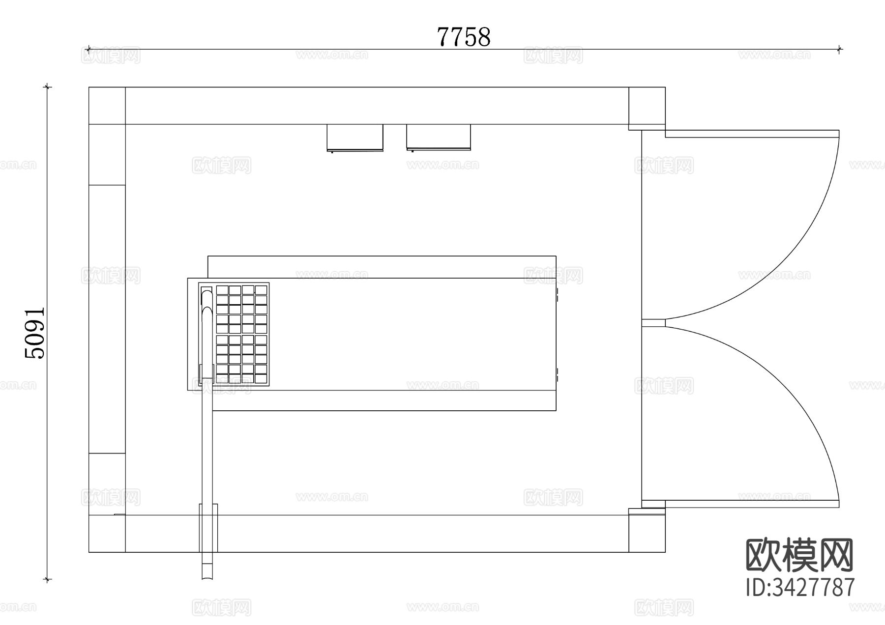 电气室CAD平面图下载