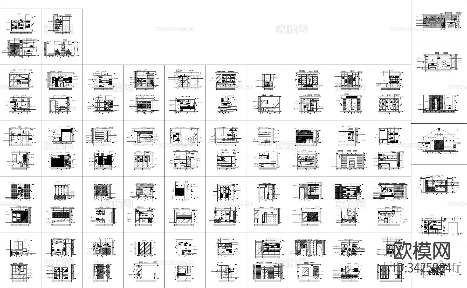 书房cad图库下载（渲染图1）