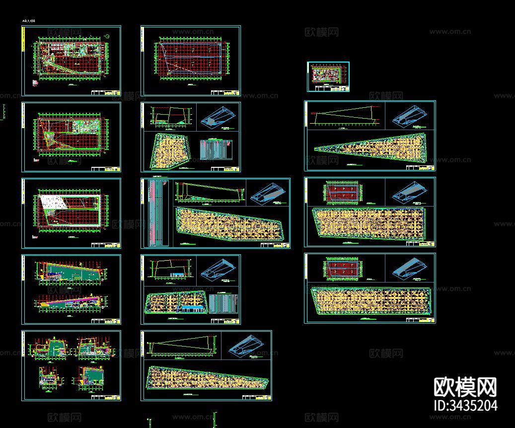 博物馆建筑CAD施工图下载（渲染图3）