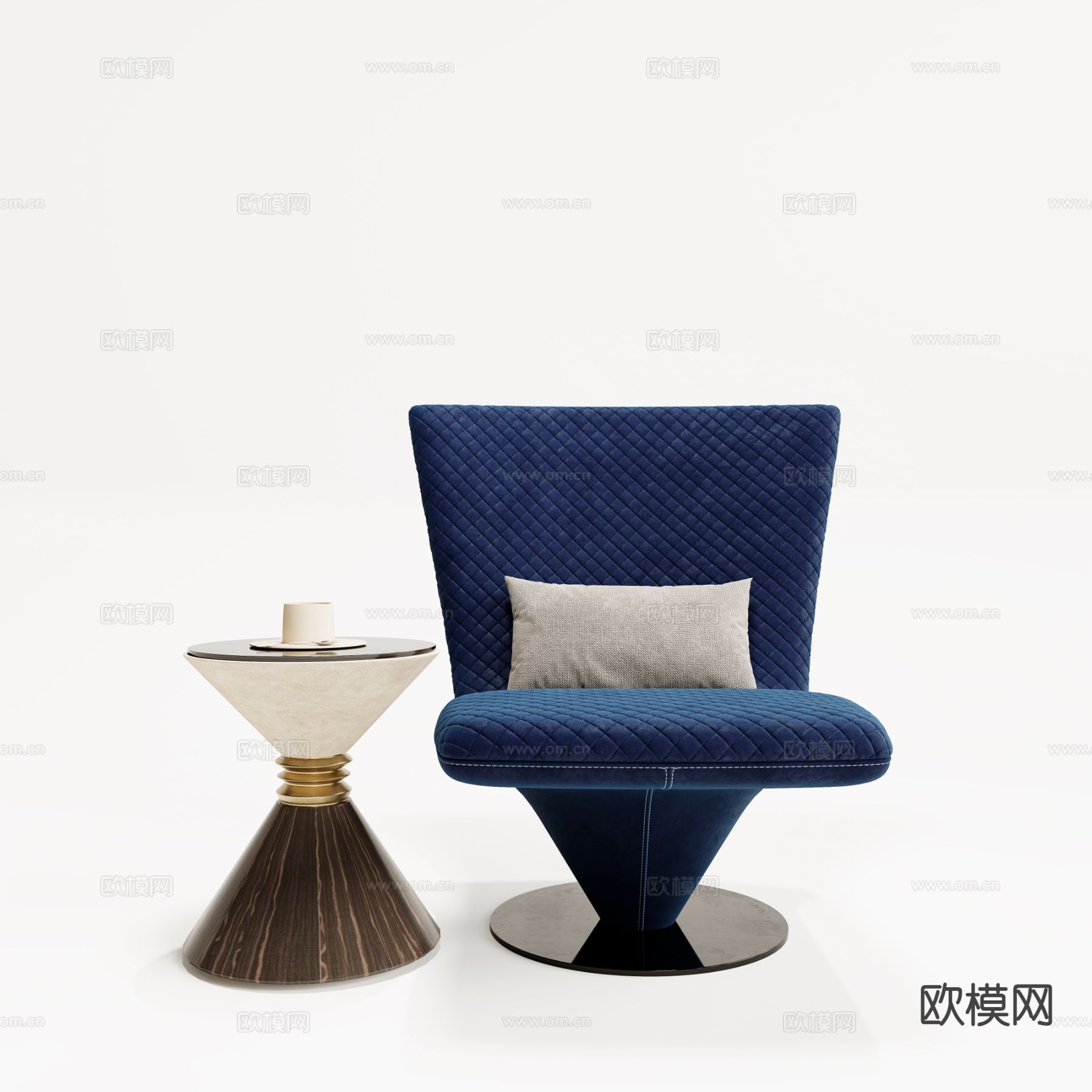 现代椅子 休闲椅3d模型下载（渲染图2）