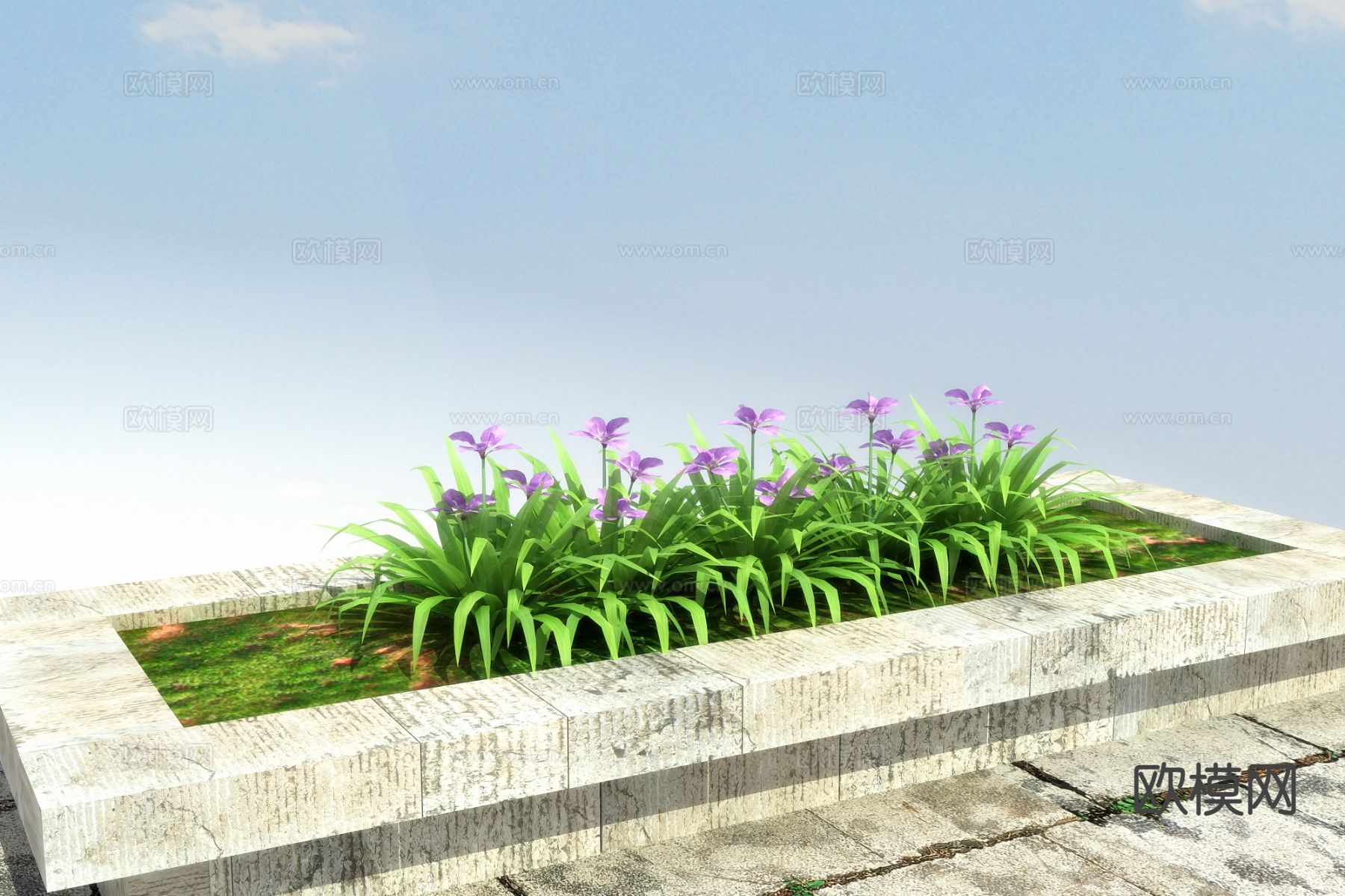 花草 鸢尾3d模型下载（渲染图2）