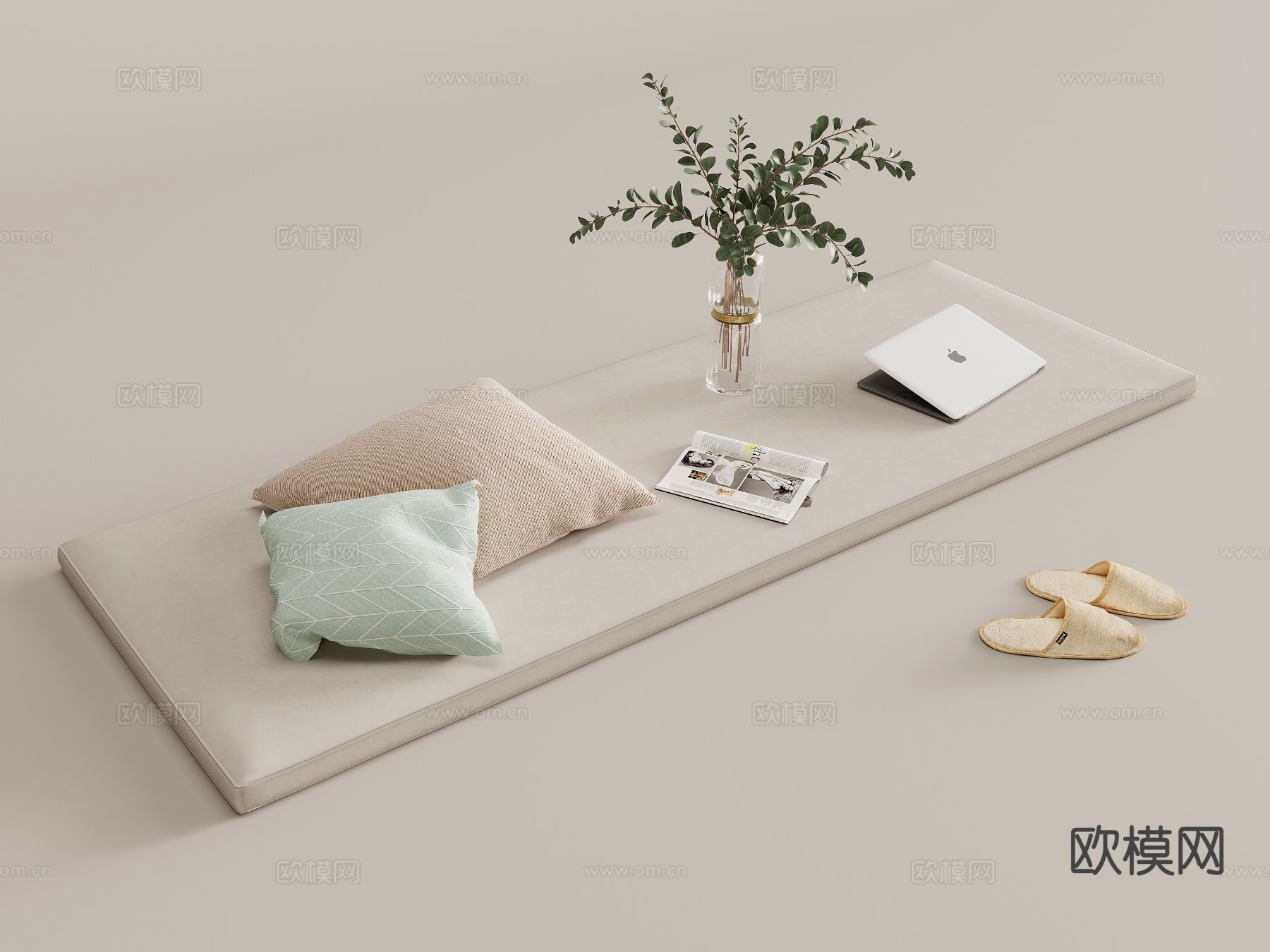 飘窗坐垫 沙发垫3d模型下载