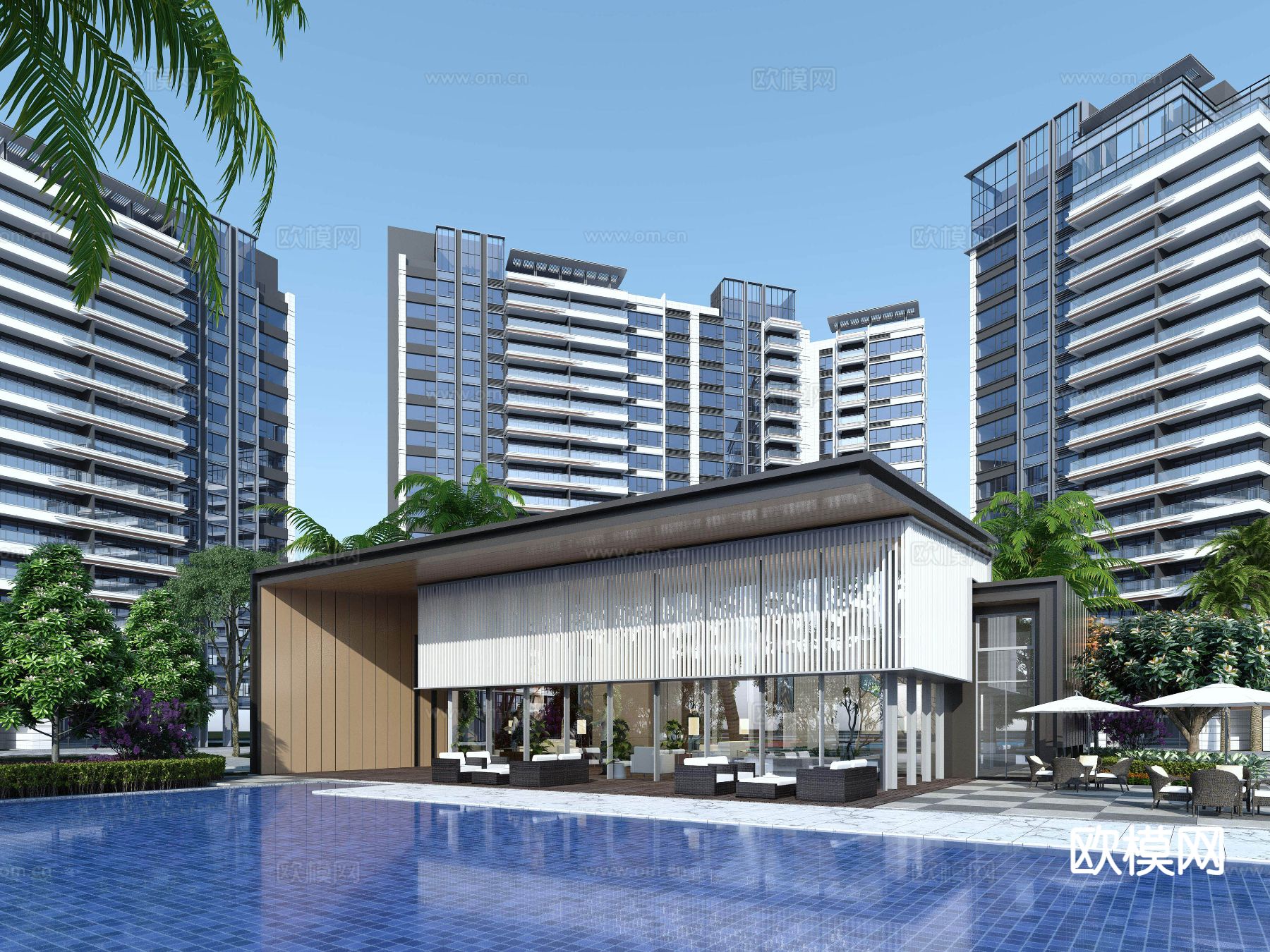 售楼处外观3d模型下载