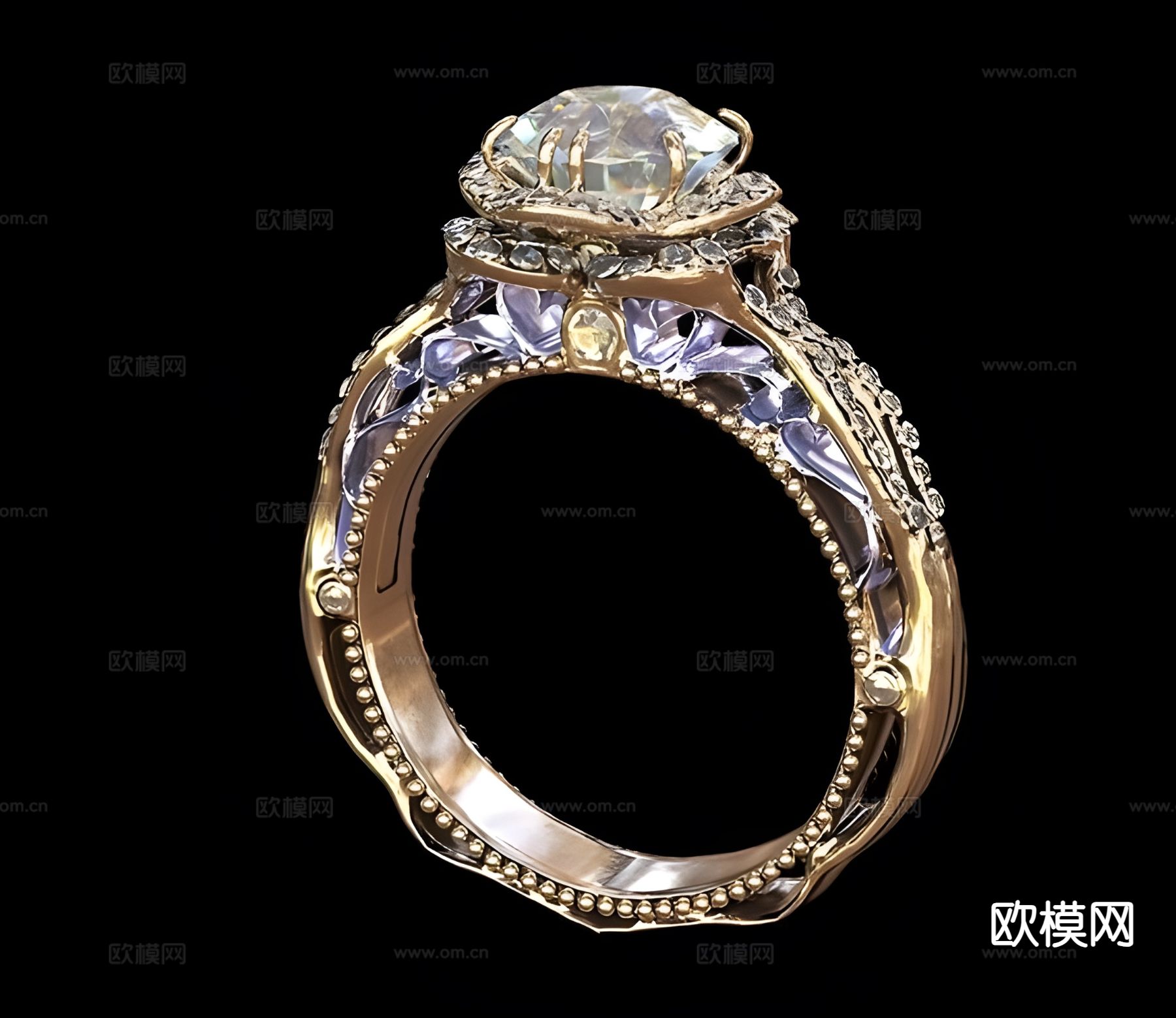 首饰 珠宝 戒指3d模型下载（渲染图2）