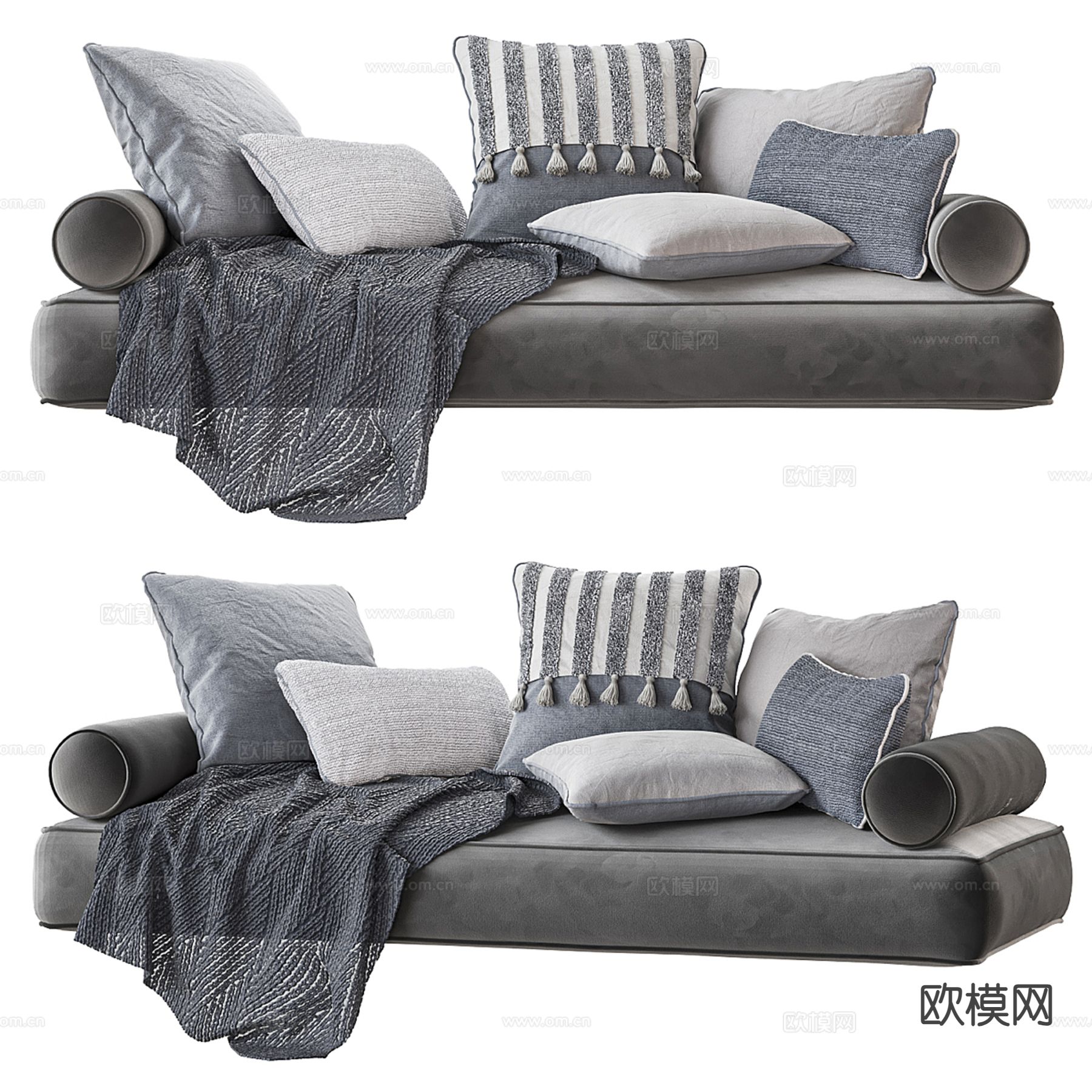 现代沙发垫 垫子 抱枕3d模型下载（渲染图1）