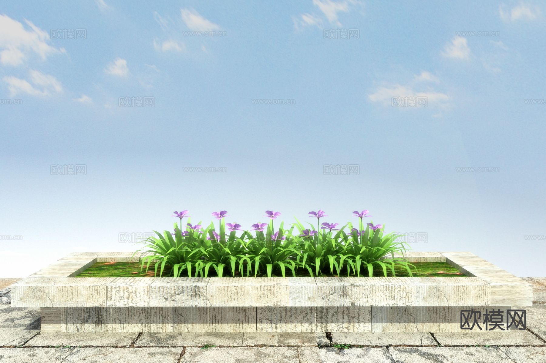 花草 鸢尾3d模型下载（渲染图1）