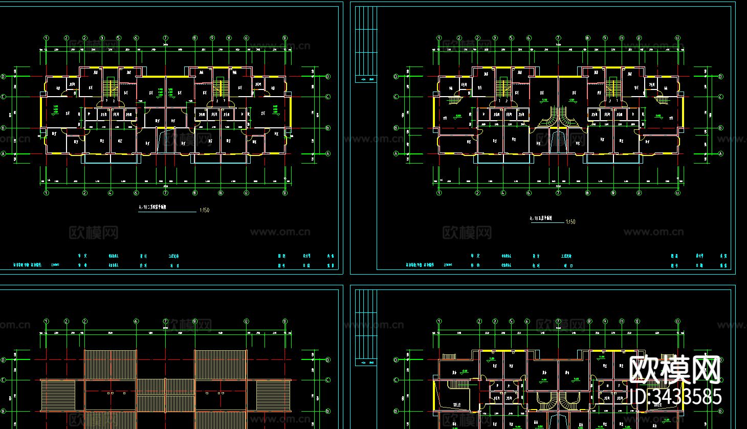 小区规划图结构图CAD平面图下载（渲染图5）