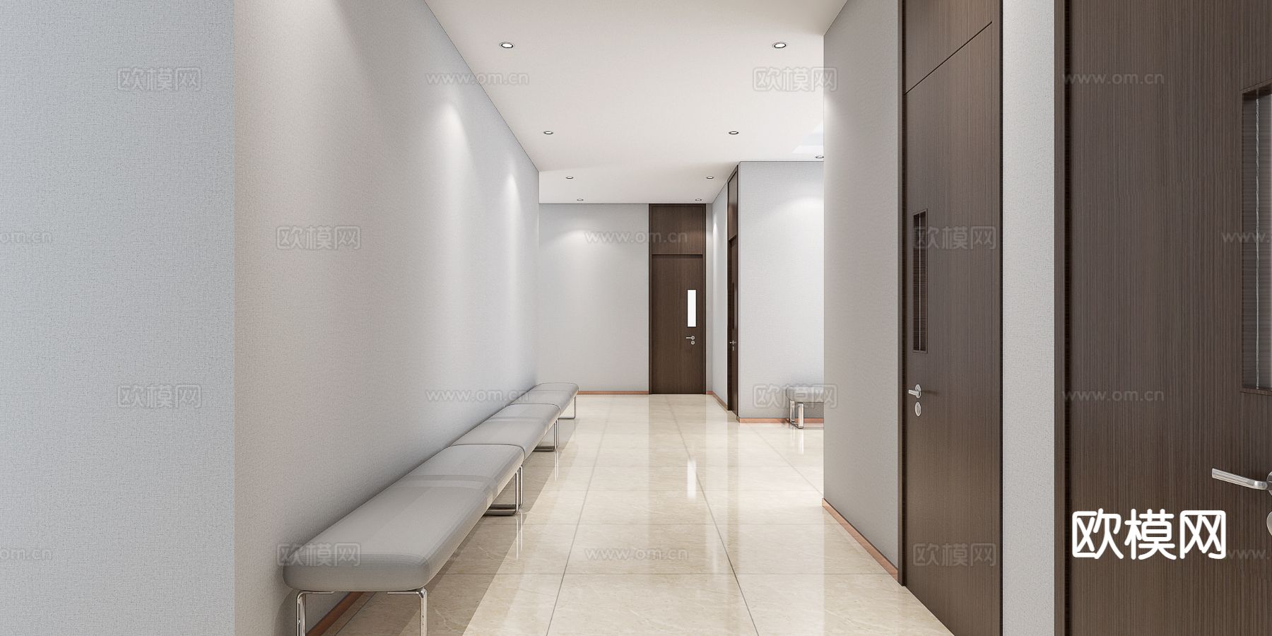 现代医院 体检中心3d模型下载（渲染图2）