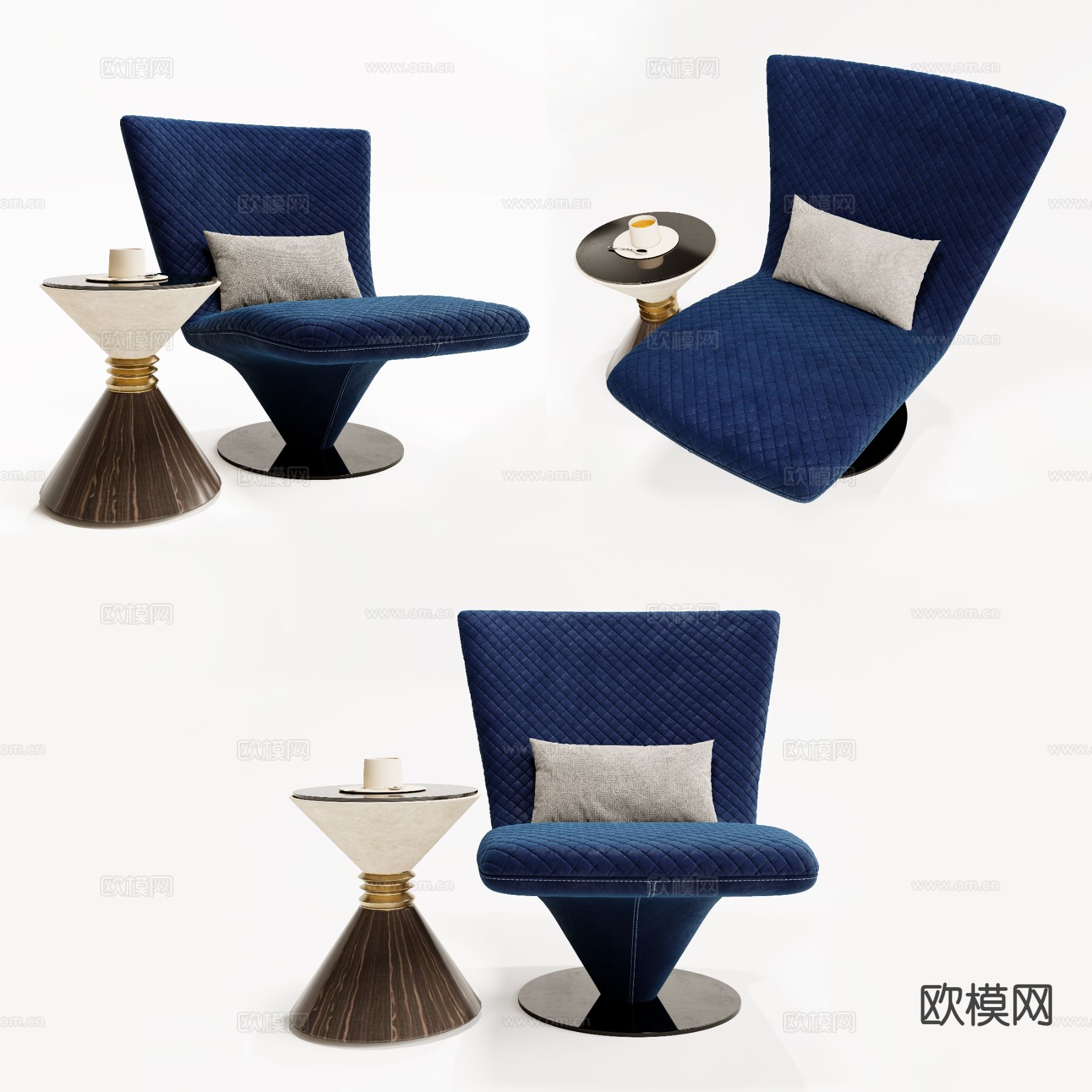 现代椅子 休闲椅3d模型下载（渲染图1）