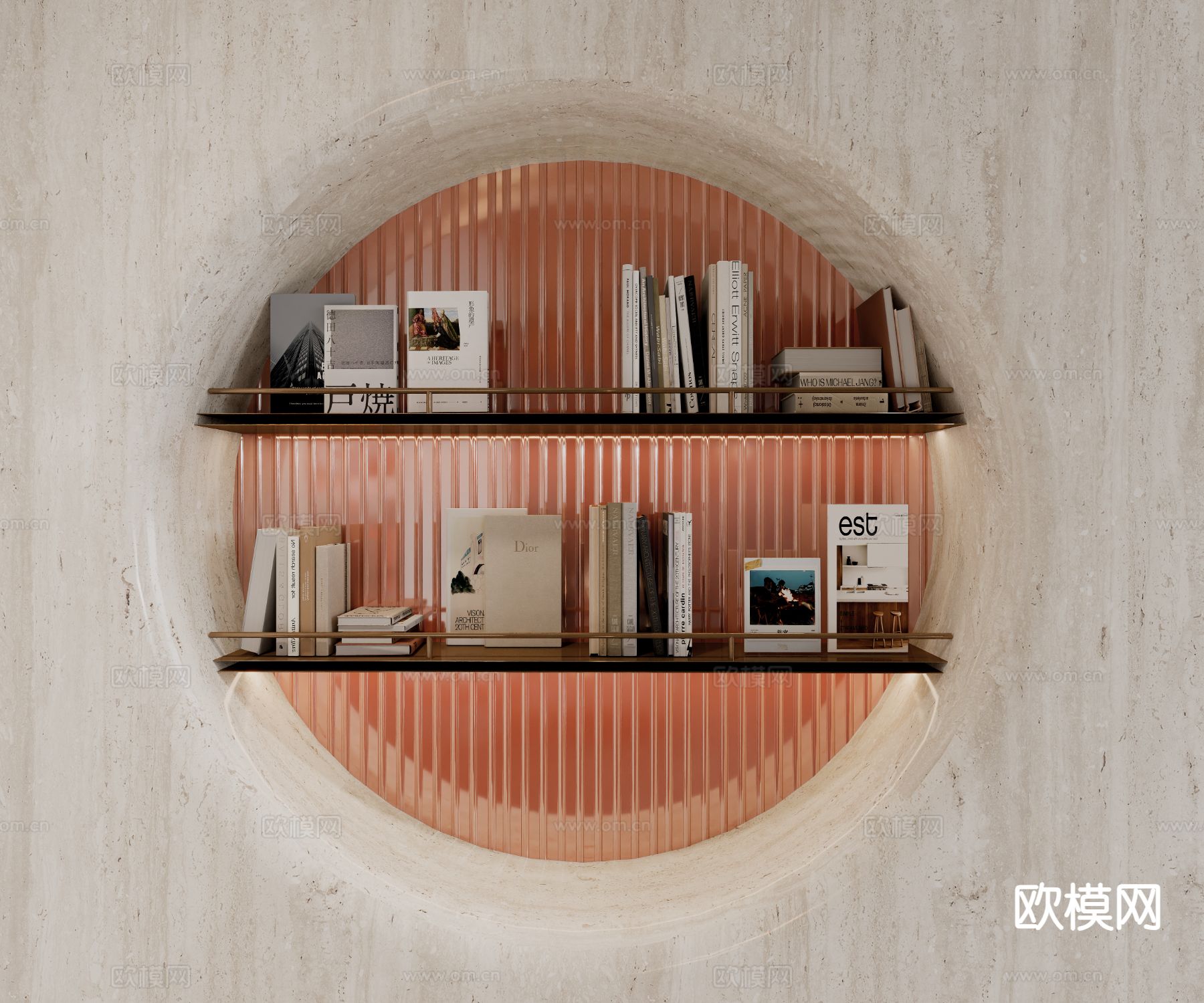 现代吊柜 壁挂书架 置物架3d模型下载