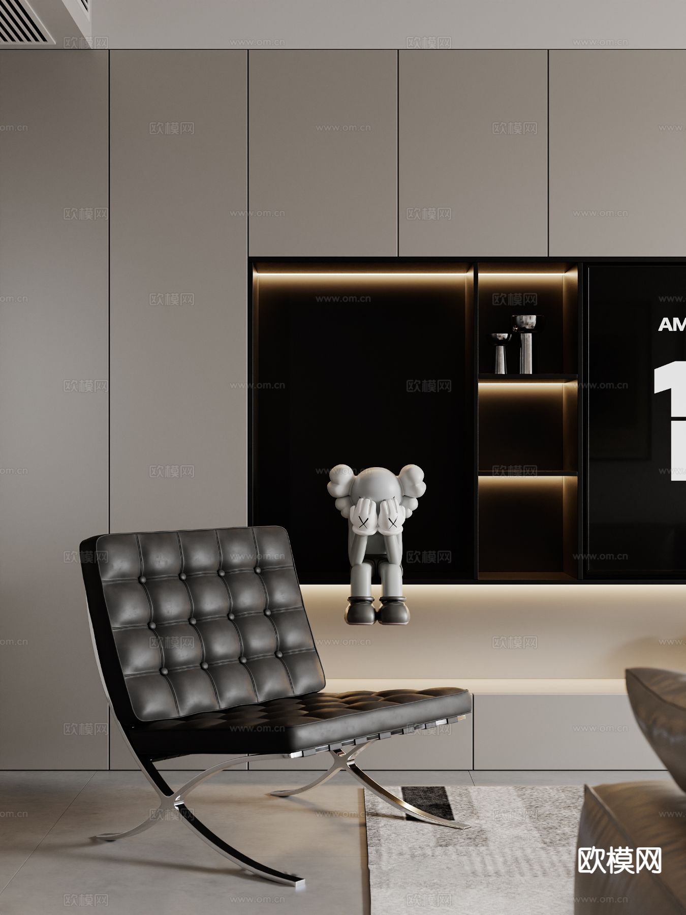 意式椅子 休闲椅3d模型下载