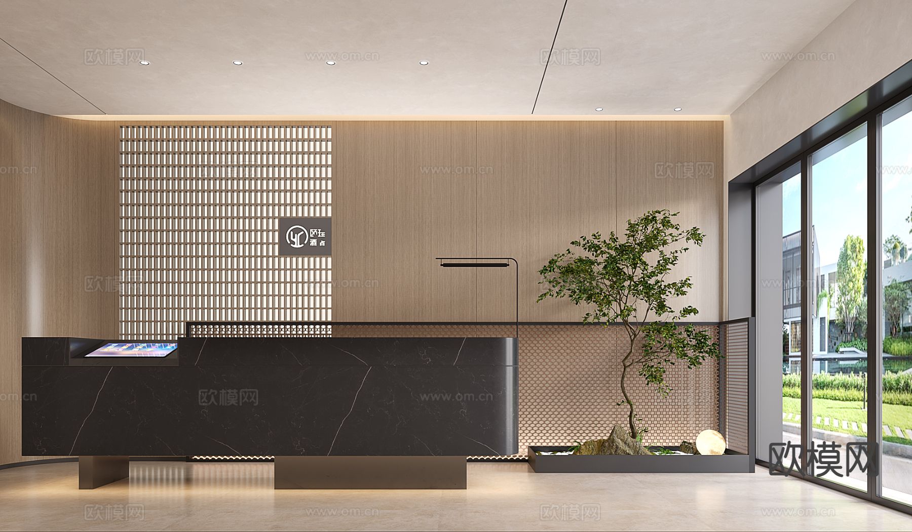 酒店大堂3d模型下载