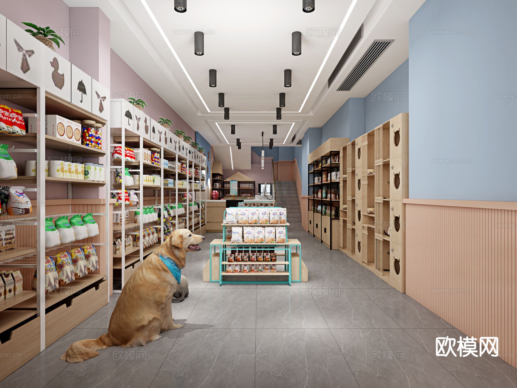 现代宠物店3d模型下载（渲染图1）