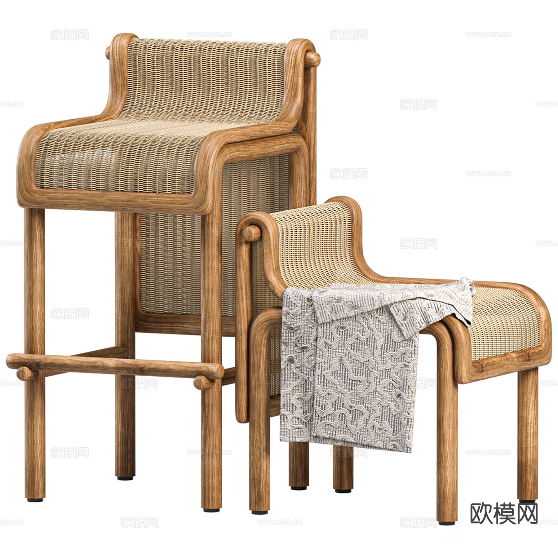 The house of things 吧椅 吧凳 高脚凳3d模型下载（渲染图1）